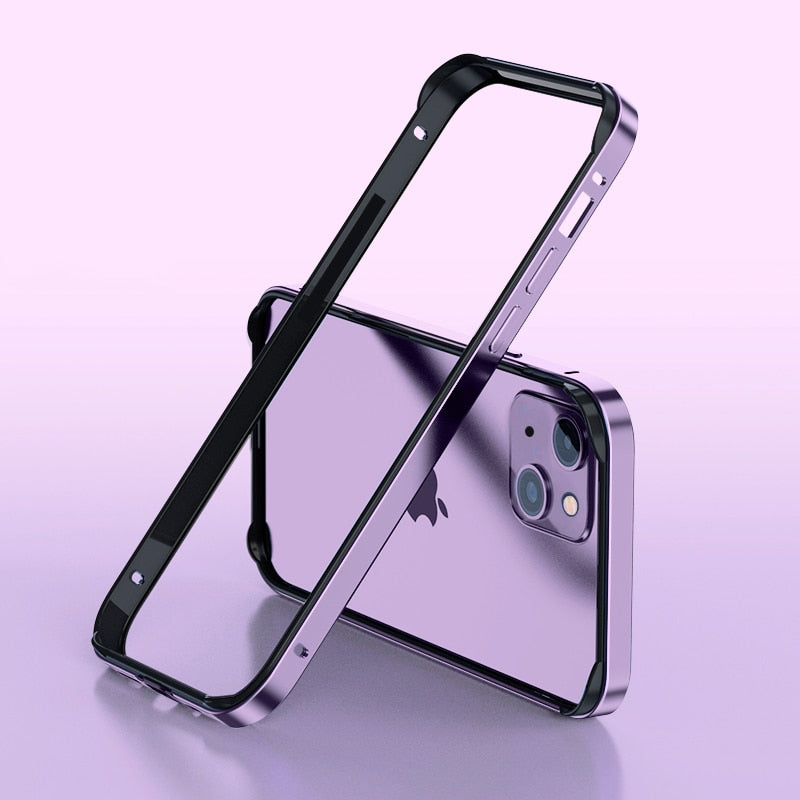 Aluminum Bumper Frame for iPhone Protection Minimalist Design Wireless Charging Compatible Shockproof | Sansoti