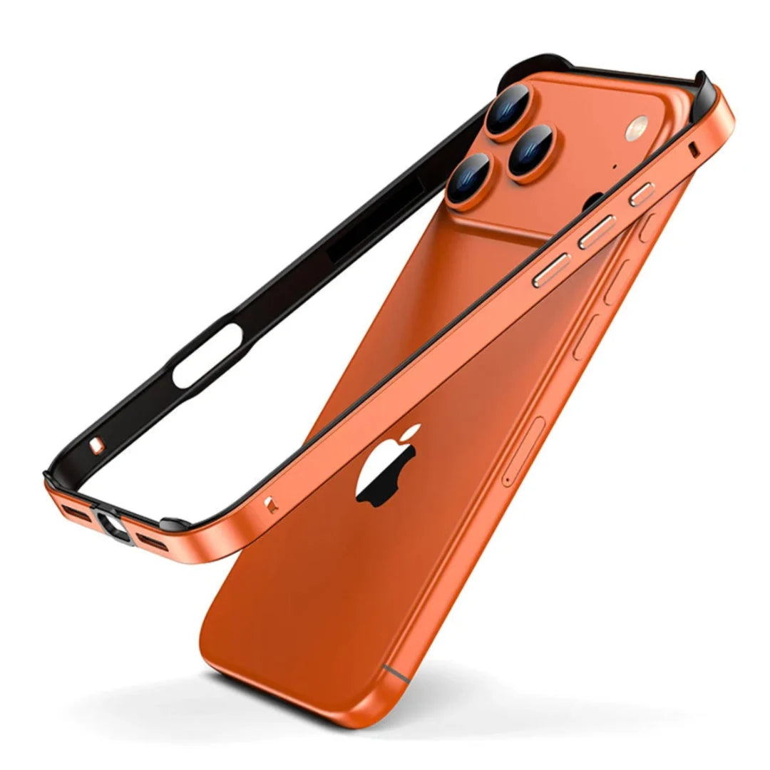 Aluminum Bumper Frame for iPhone Protection Minimalist Design Wireless Charging Compatible Shockproof | Sansoti