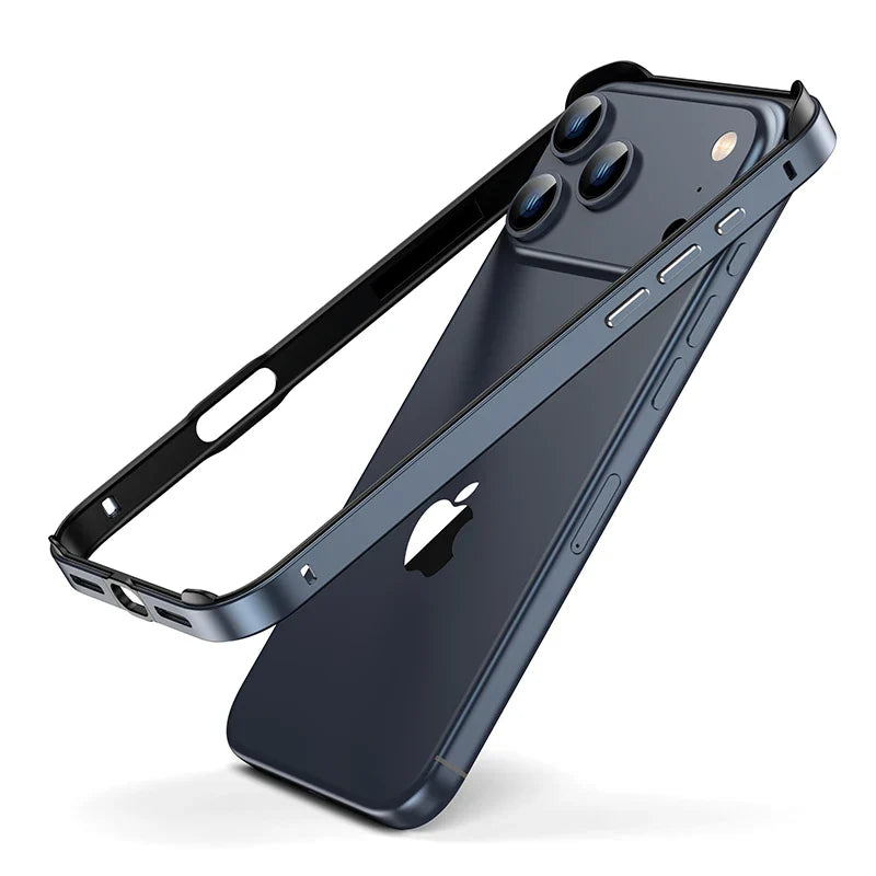 Aluminum Bumper Frame for iPhone Protection Minimalist Design Wireless Charging Compatible Shockproof | Sansoti