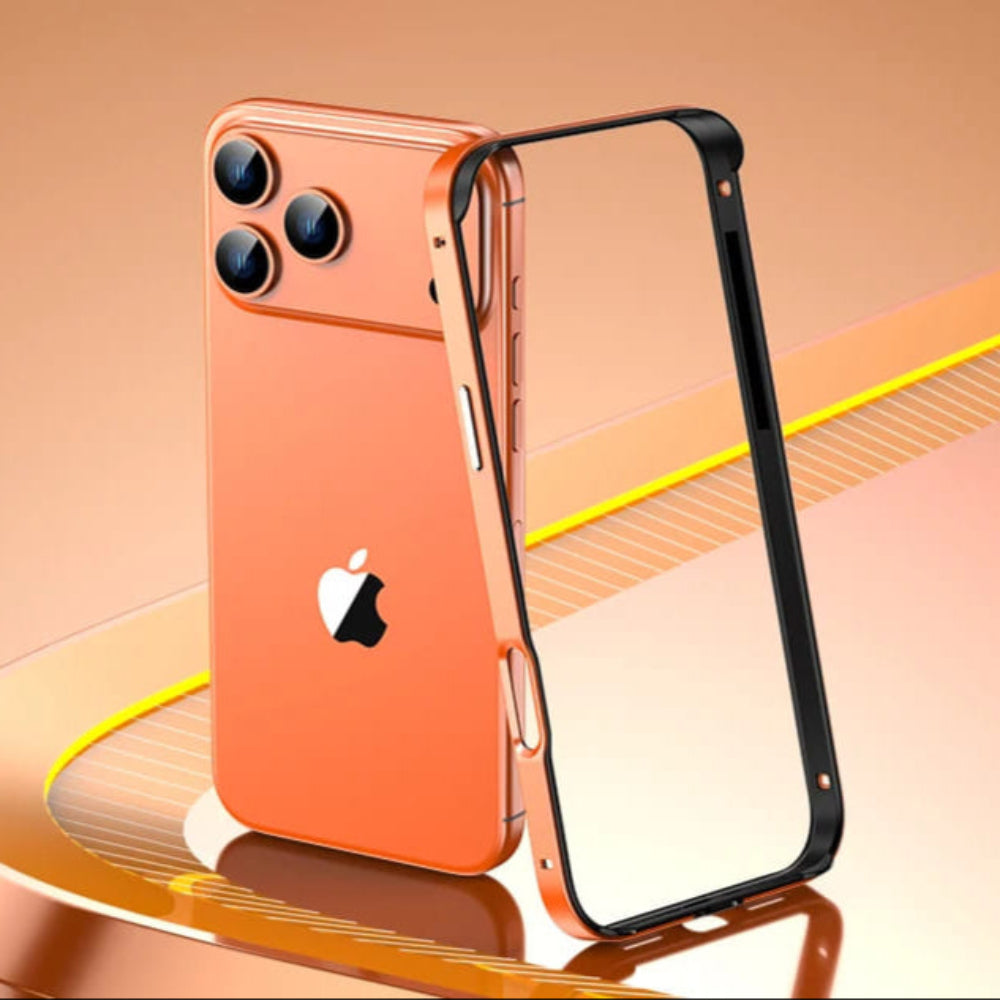 Aluminum Bumper Frame for iPhone Protection Minimalist Design Wireless Charging Compatible Shockproof | Sansoti