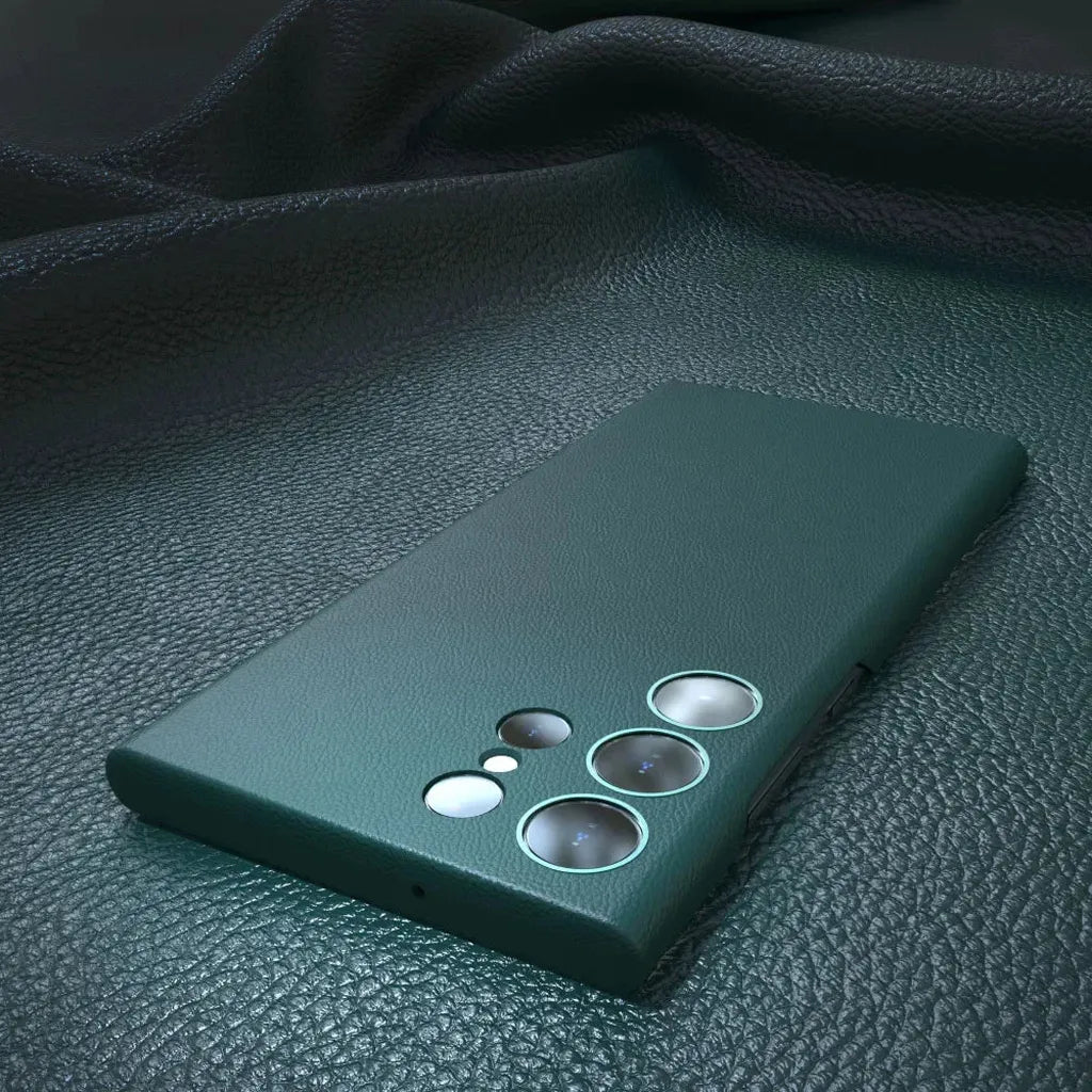 Lederen Telefoonhoesje Premium Bescherming met Verhoogde Rand voor Camera en Scherm Stijlvol Duurzaam | Sansoti