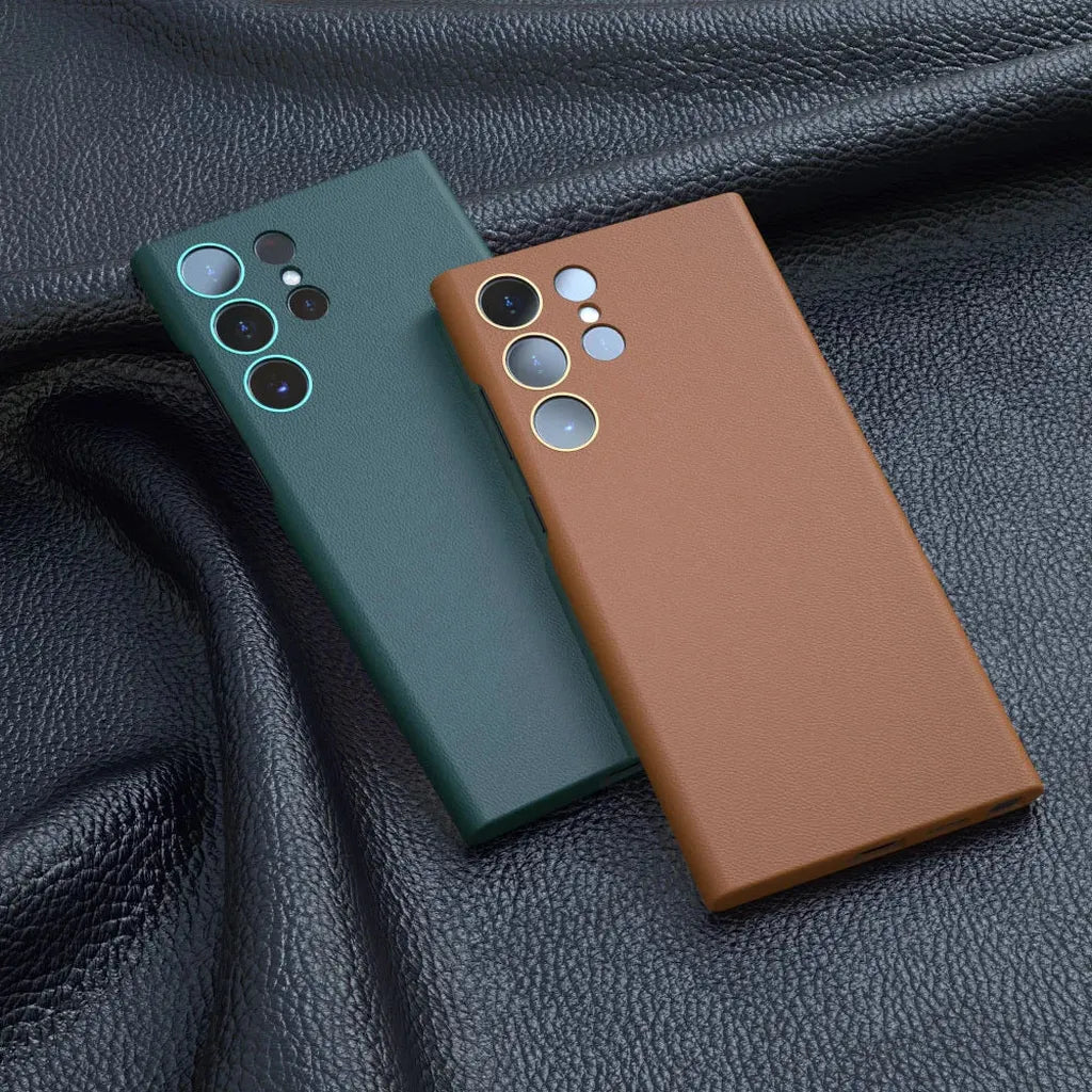 Lederen Telefoonhoesje Premium Bescherming met Verhoogde Rand voor Camera en Scherm Stijlvol Duurzaam | Sansoti