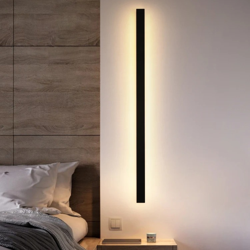 LED Buitenwandlamp IP65 Waterdicht Minimalistisch Zwart Wit Sfeervol Trapverlichting Gevelarm 60-200cm | Sansoti
