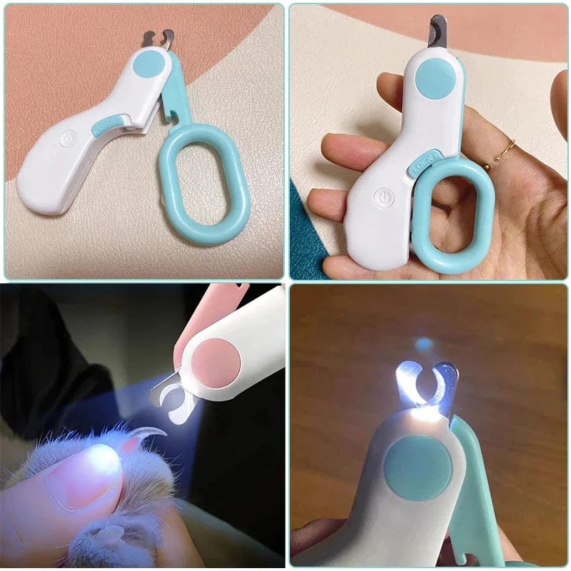 Nagelschaar huisdieren LED kunststof roze blauw hond kat nagelknipper met licht veilig trimmen verzorging | Sansoti