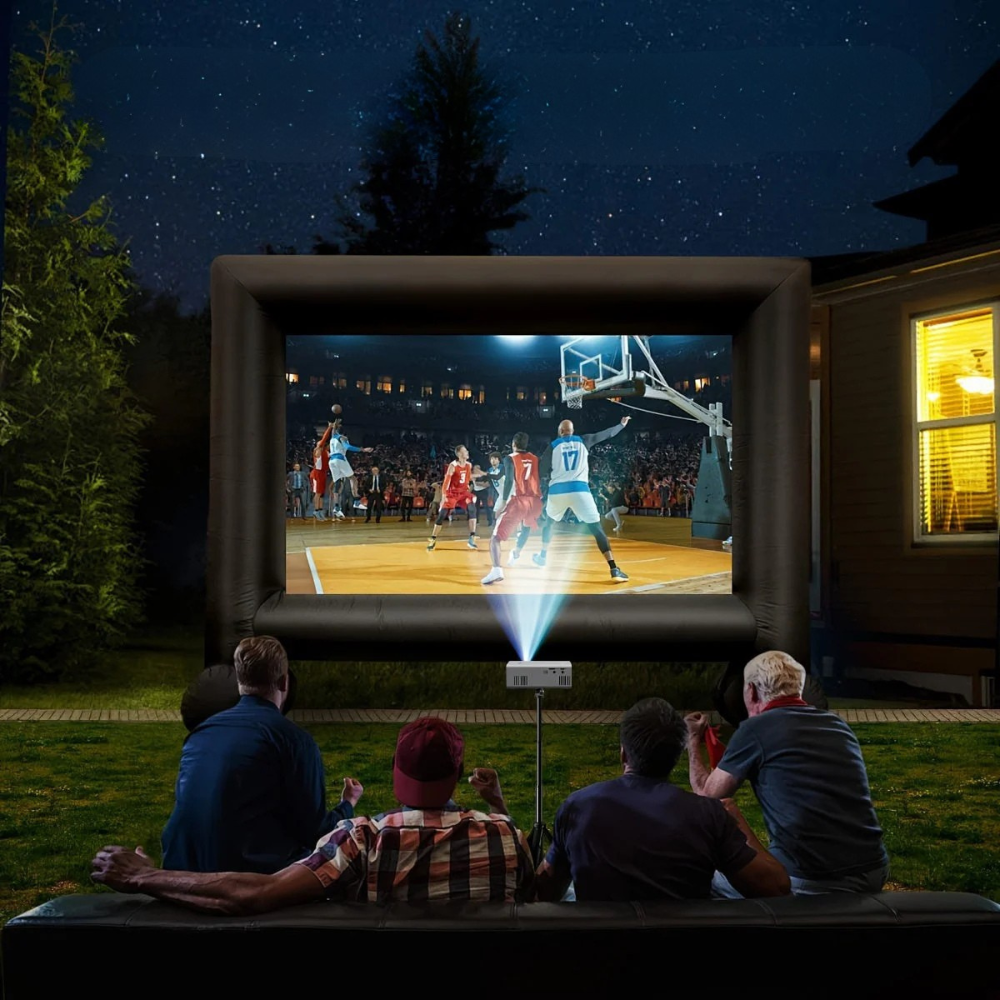 Compacte HD-Projector 3000 Lumen LED Thuisbioscoop Mobiel Outdoor Beamer Draagbaar HDMI USB Home Cinema | Sansoti