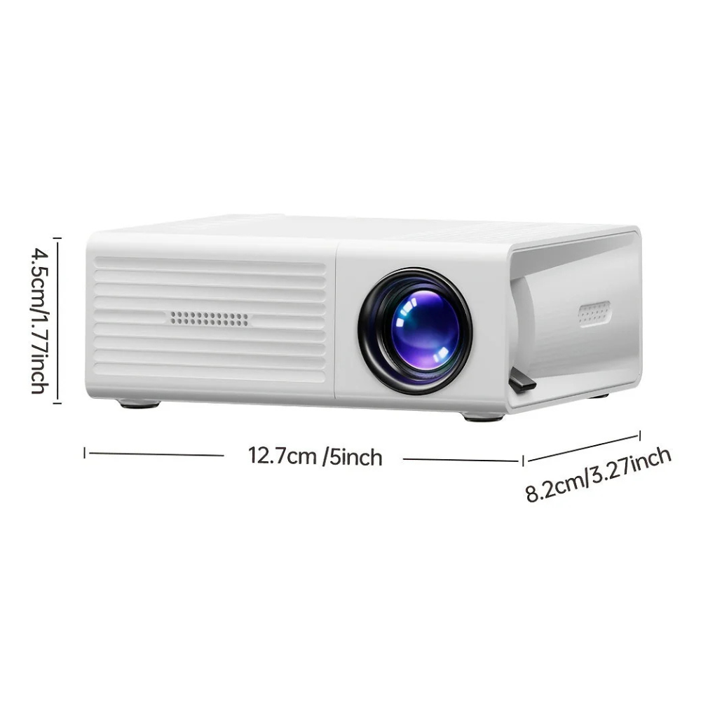 Compacte HD-Projector 3000 Lumen LED Thuisbioscoop Mobiel Outdoor Beamer Draagbaar HDMI USB Home Cinema | Sansoti