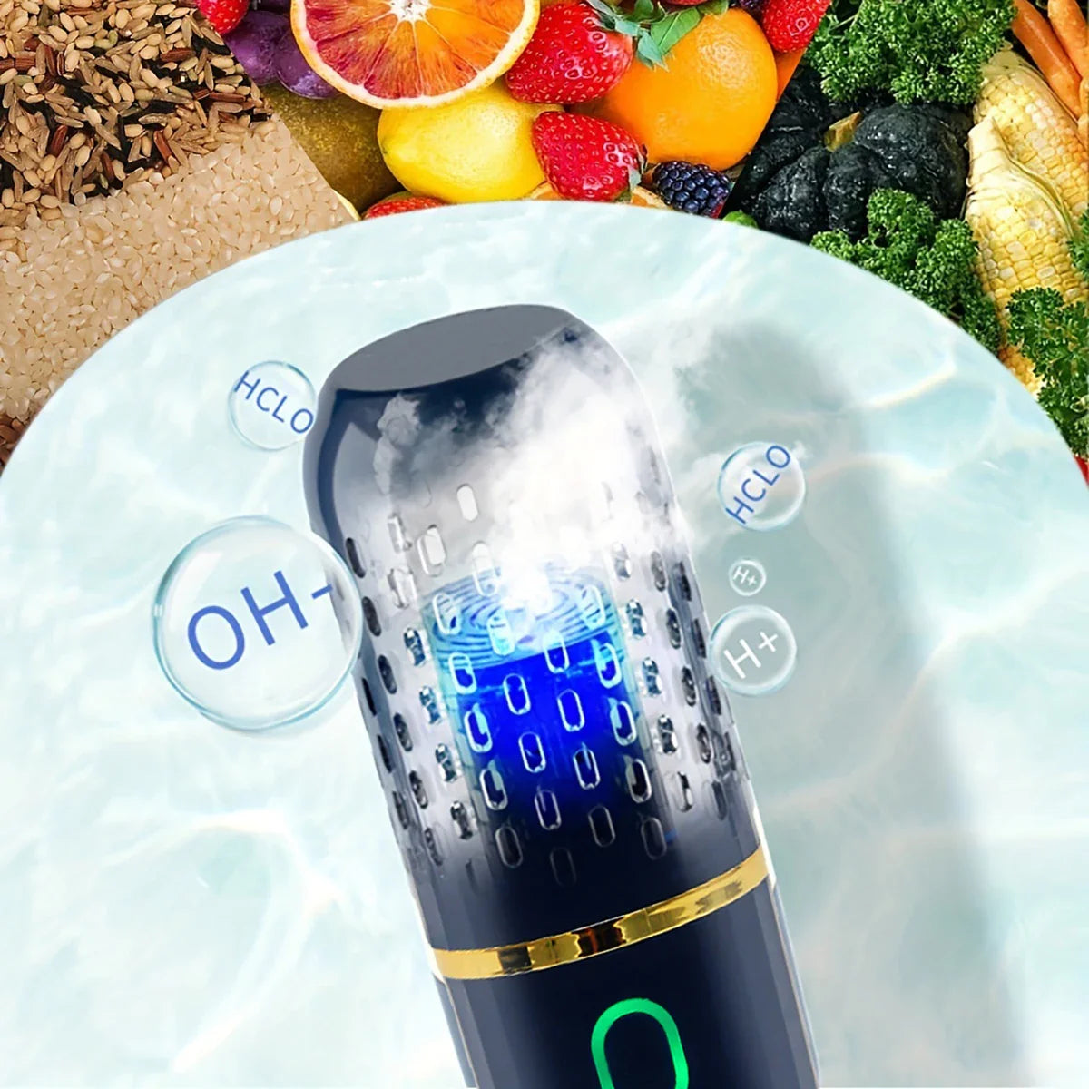 Draadloze Groente- en Fruitreiniger met Hydroxy-Ion Technologie – Compact Oplaadbaar Desinfectie-Apparaat voor Verse en Veilige Voeding | Sansoti