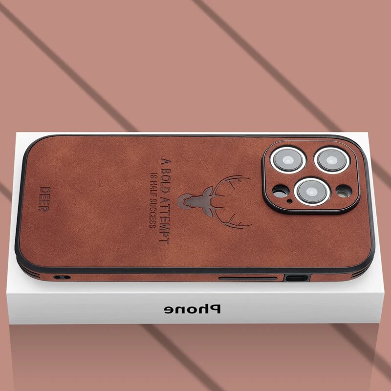 Smartphone Hoesje in Leerlook — Slank Design met Valbescheming & MagSafe-Compatibiliteit voor iPhone 16/15/14/13/12 | Sansoti