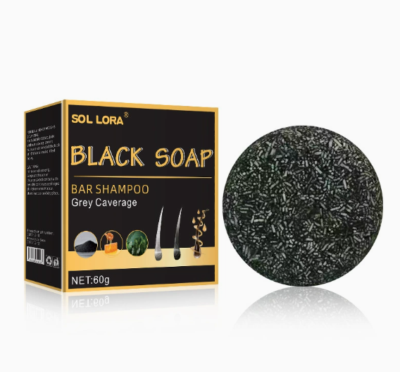 Natuurlijke Haar Verdonkeringsshampoo Bar Grijshaar 55g Plantaardig | Sansoti