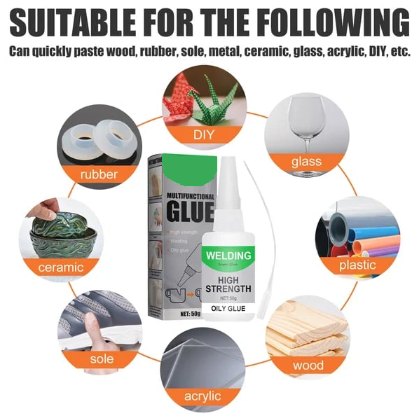Universele Superlijm 50ml – Multifunctionele Industriële Sterke Snellijm voor Plastic Hout Keramiek Metaal Glas Reparatie | Sansoti