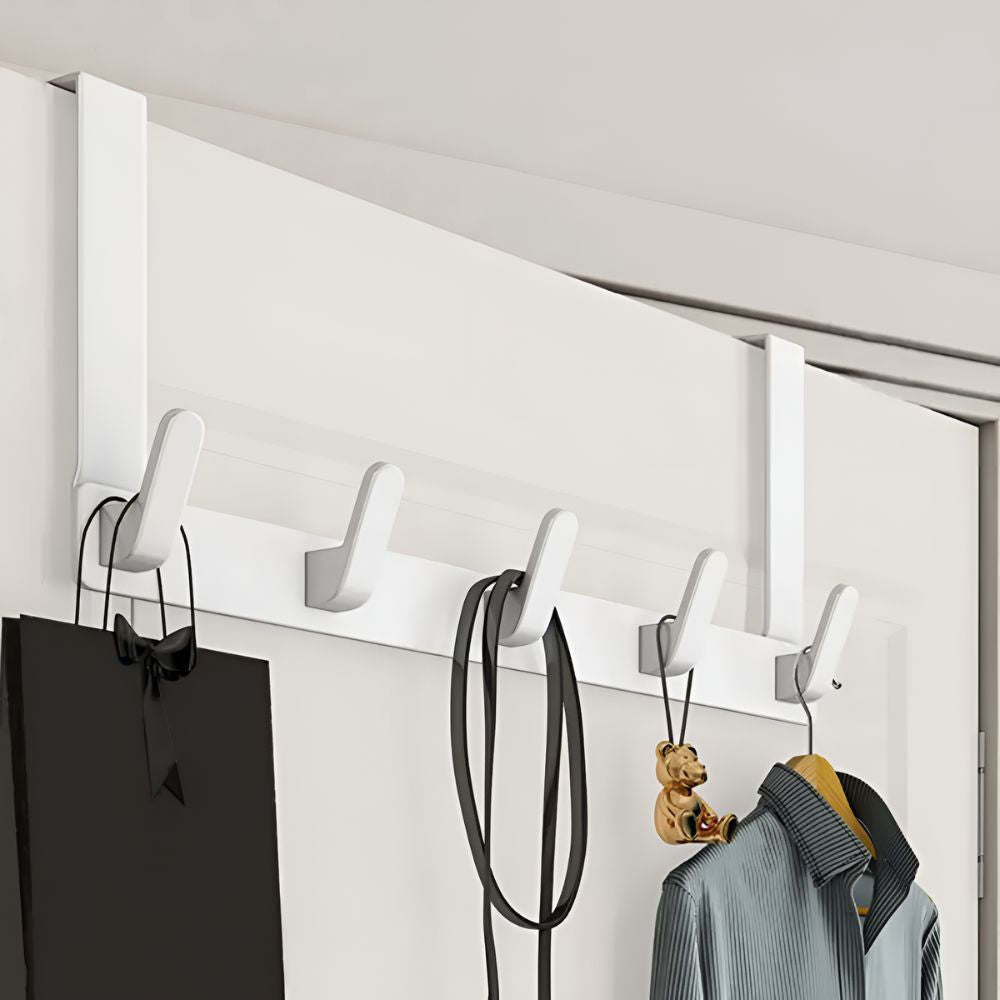Deurkapstok met 5 Haken Roestvrij Staal Ophangsysteem voor Kleding | Sansoti