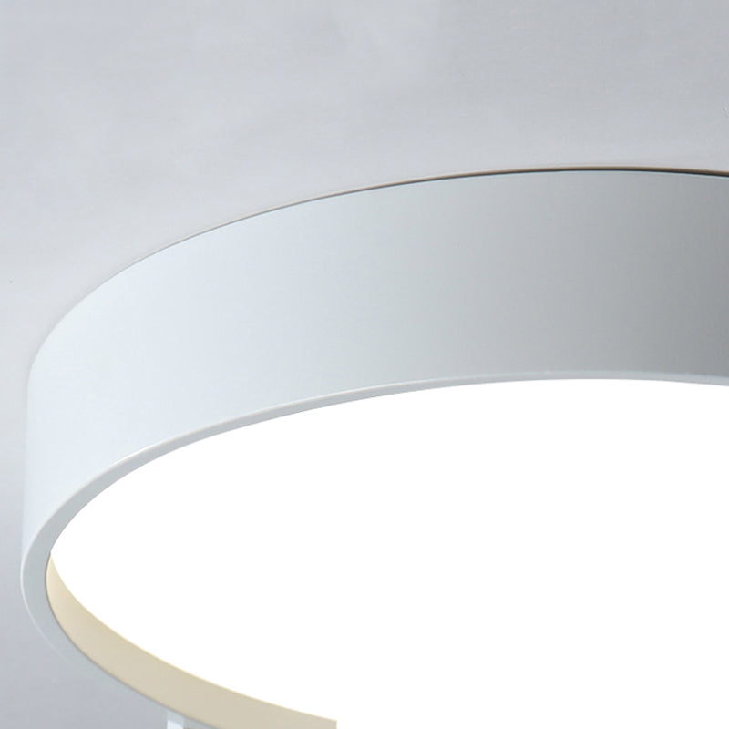 Double LED Ceiling Light, Round Metal Finish, Modern Dimmable Lighting, White, Gray, Green, Gold, Living Room | Sansoti