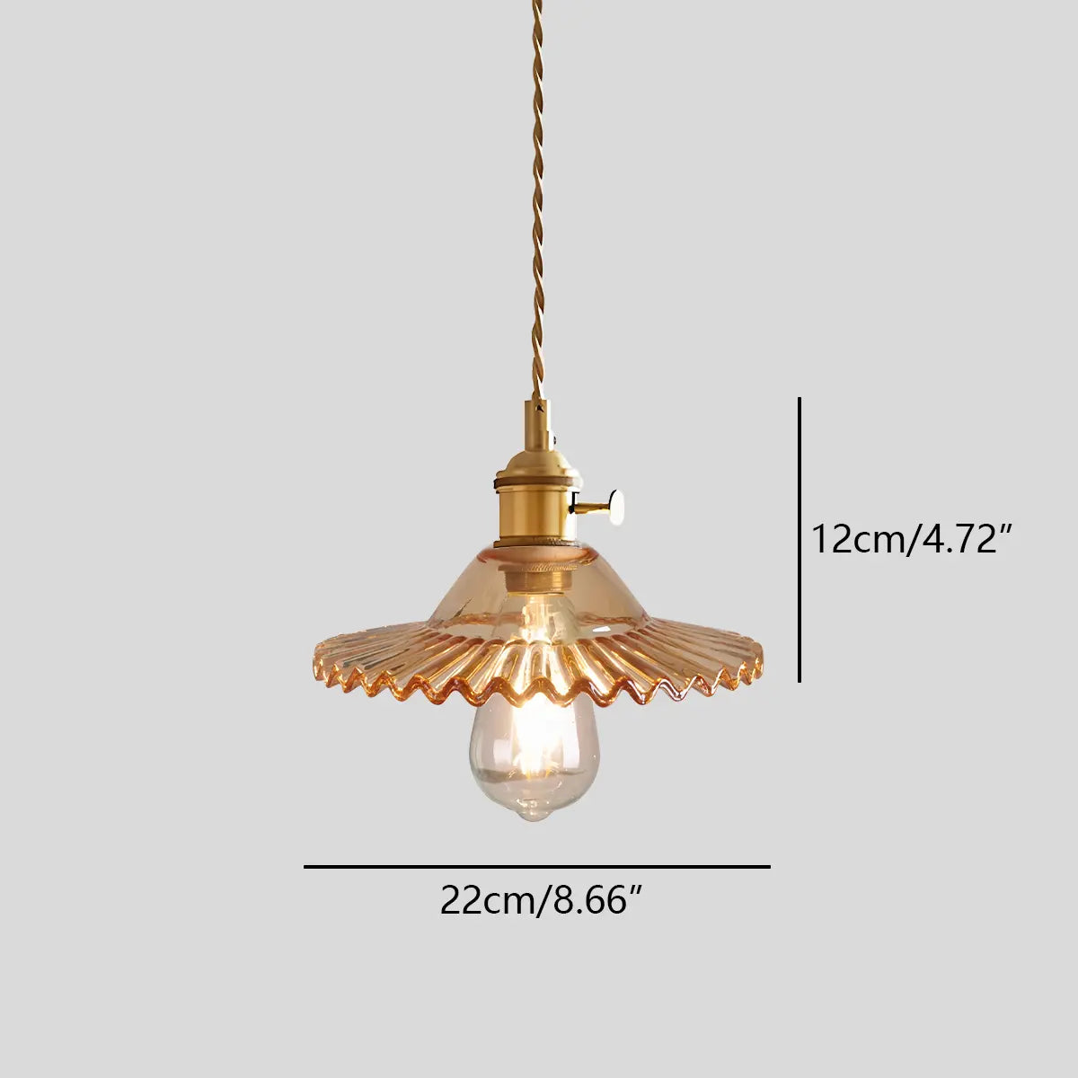 Suspension Verre Bronze Câble réglable Salon Table à manger Suspension en verre transparent Éclairage d'ambiance Vintage | Restfield