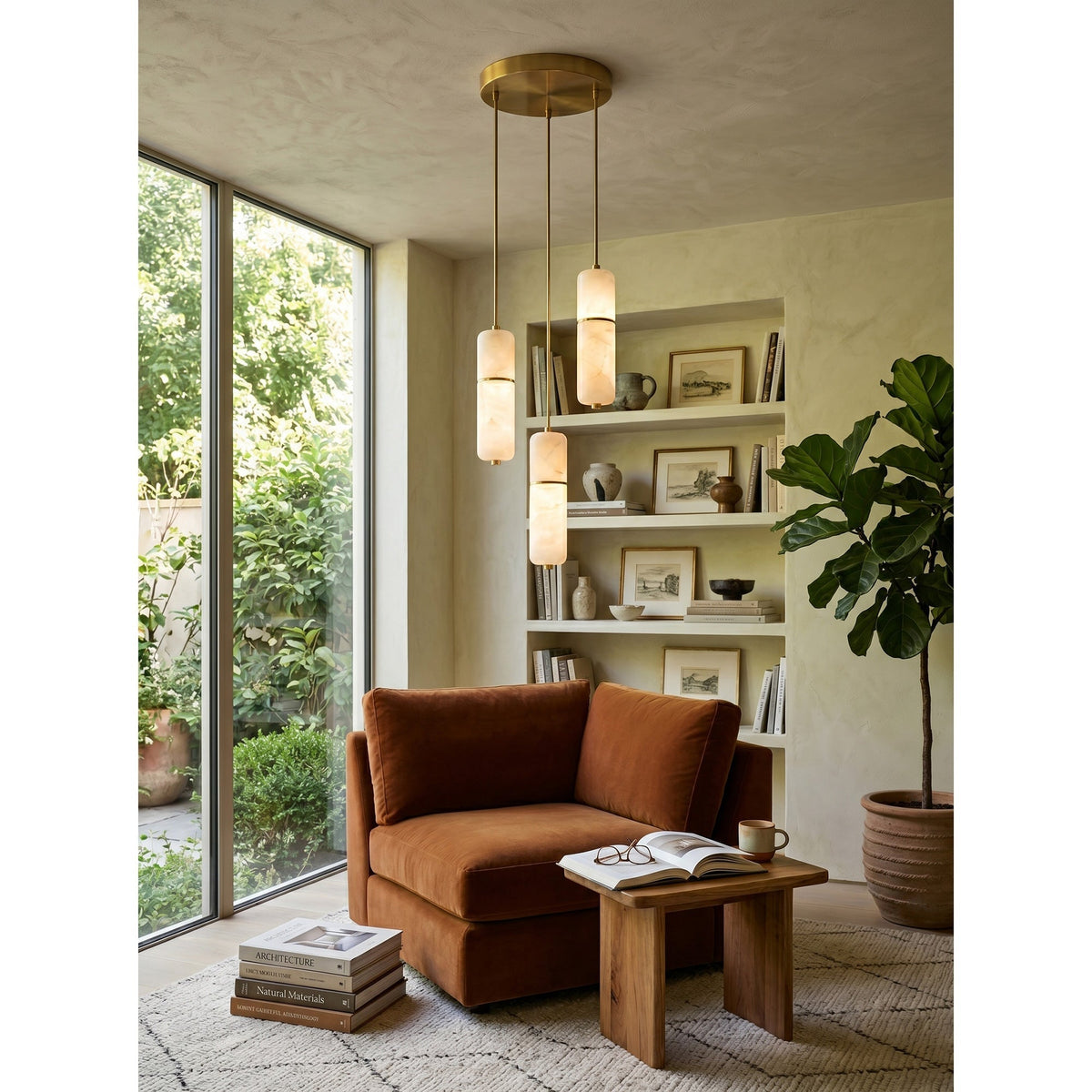 Kronleuchter Messing Alabaster LED Pendelleuchte 1-15 Leuchtpunkte Esszimmer Wohnzimmer Treppenhaus Stimmungsvolle Luxusbeleuchtung | Sansoti
