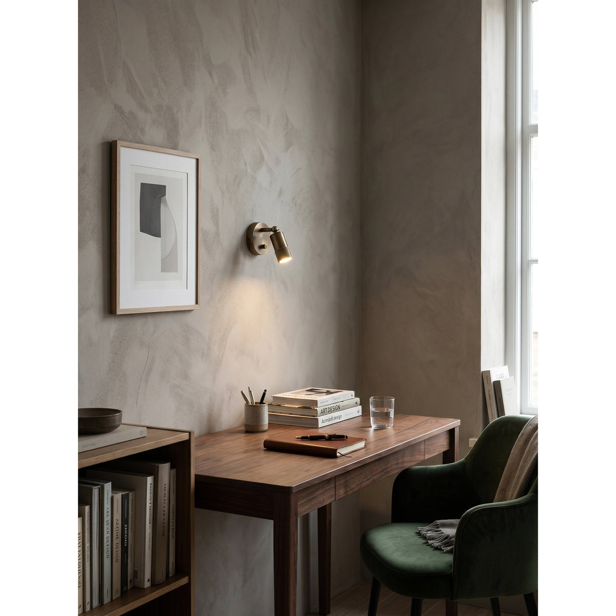 Antique Brass Wall Lamp Integrated LED Lighting Hardwired Warm Light 4500K for Living Room Hallway Bedroom | Sansoti