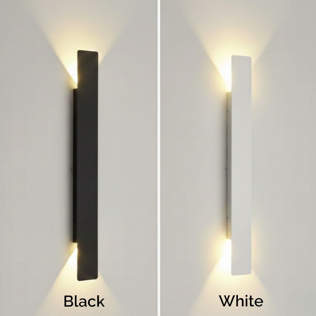 Aluminiowa zewnętrzna lampa ścienna LED, odporna na warunki atmosferyczne, IP65, ciepłe i zimne białe światło, oświetlenie ogrodowe, tarasowe i wejściowe | Sansoti