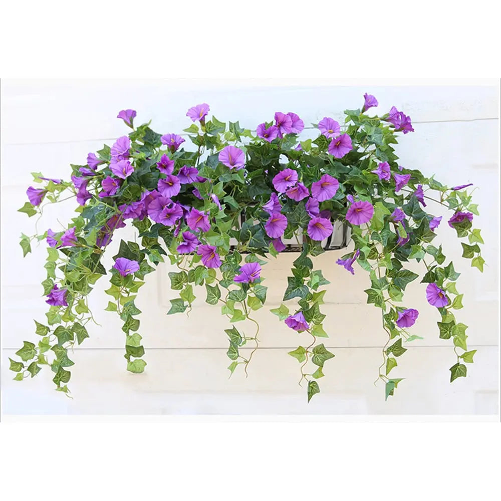 Künstliche Winde 66cm, UV-beständig, pflegeleicht, hängend, elegant, Gartendekoration für Innen- und Außenbereiche | Sansoti
