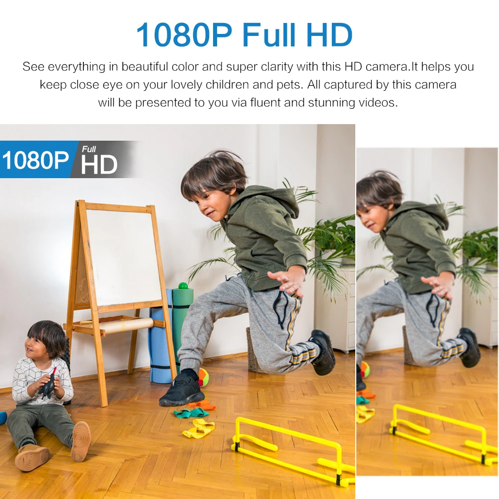 Waterdichte Mini Beveiligingscamera met Nachtzicht WiFi 1080P HD 160° Brede Hoek | Sansoti
