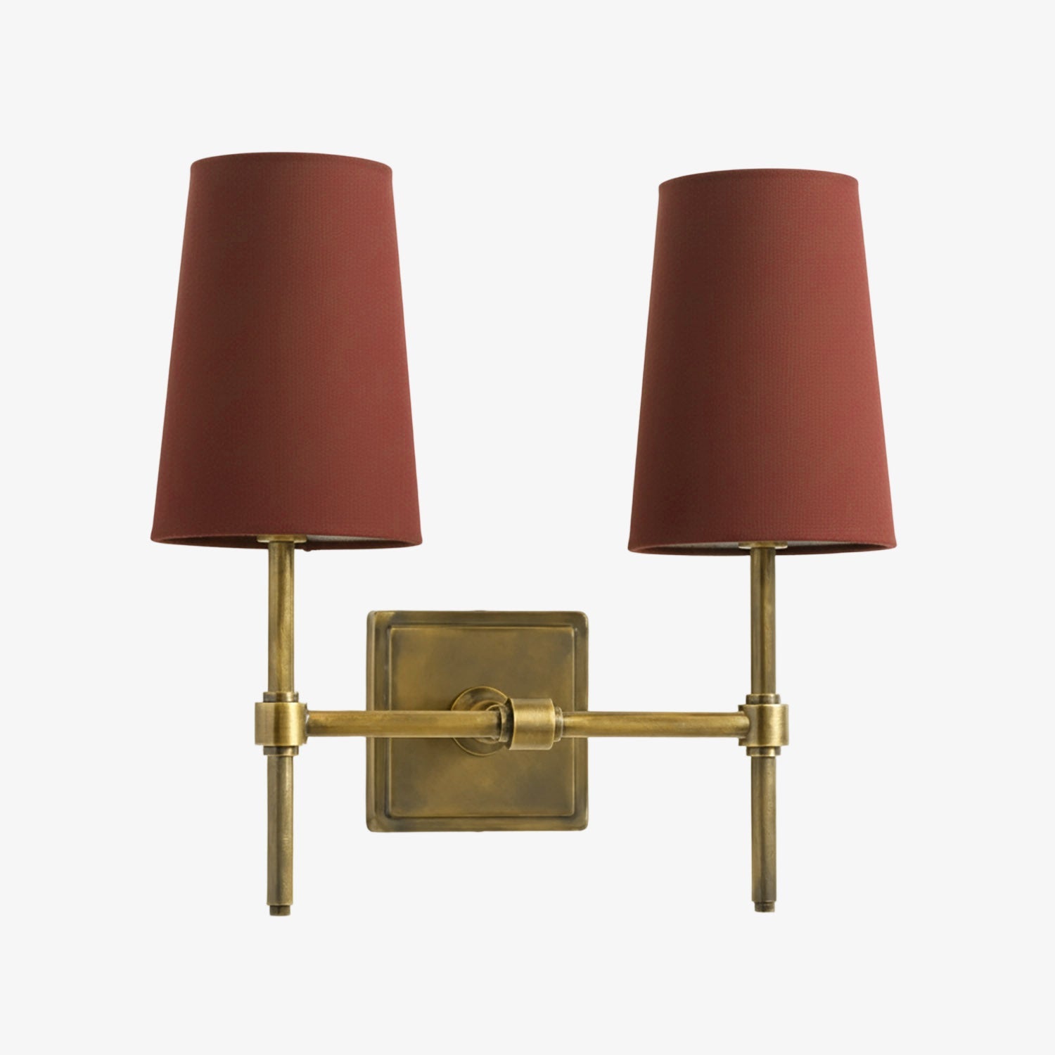 Wandlamp met linnen kap - retro metalen wandverlichting voor slaapkamer en gang | Sansoti