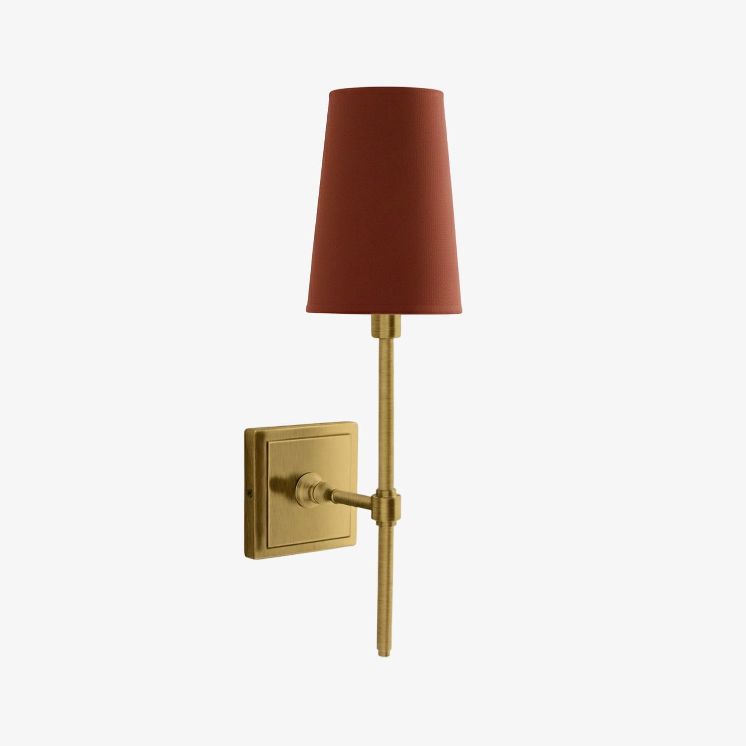 Wandlamp met linnen kap - retro metalen wandverlichting voor slaapkamer en gang | Sansoti