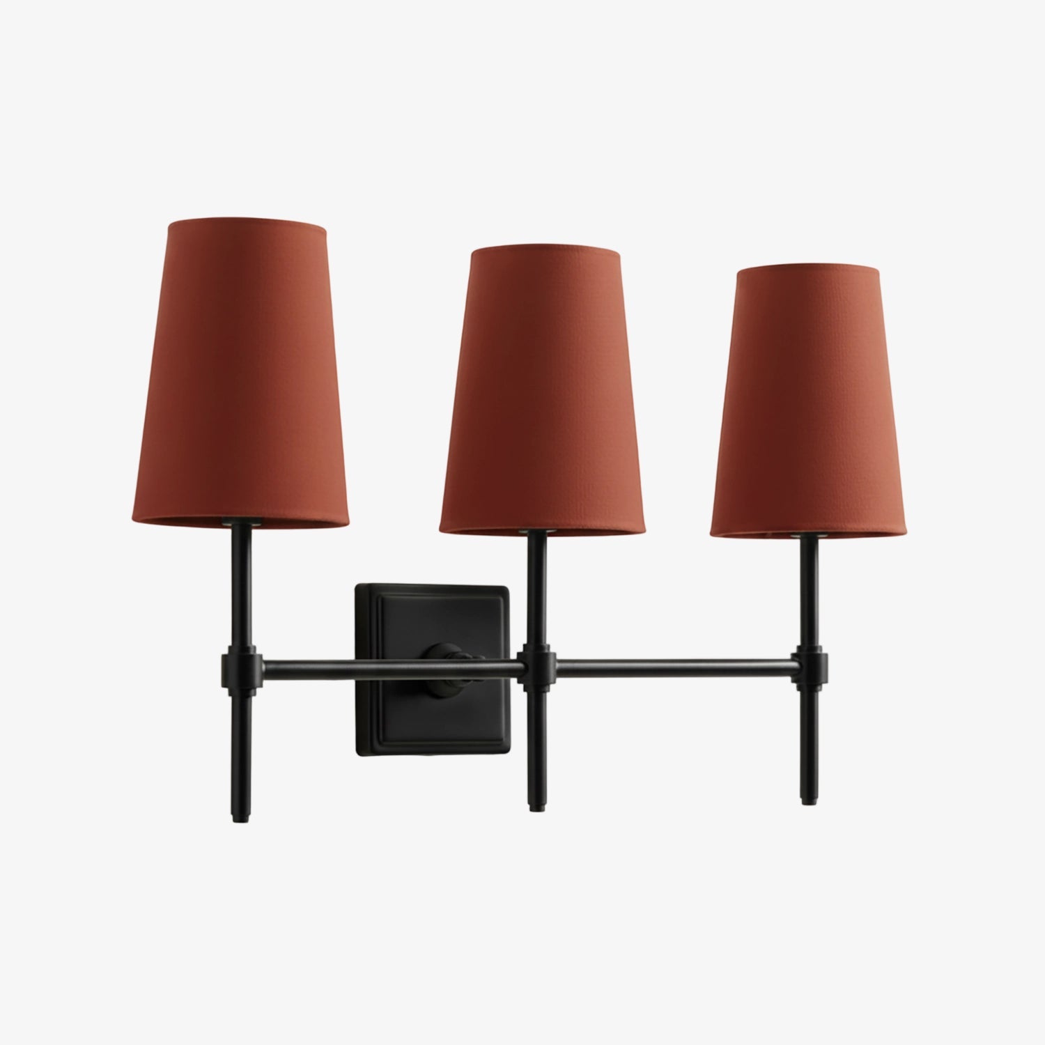 Wandlamp met linnen kap - retro metalen wandverlichting voor slaapkamer en gang | Sansoti