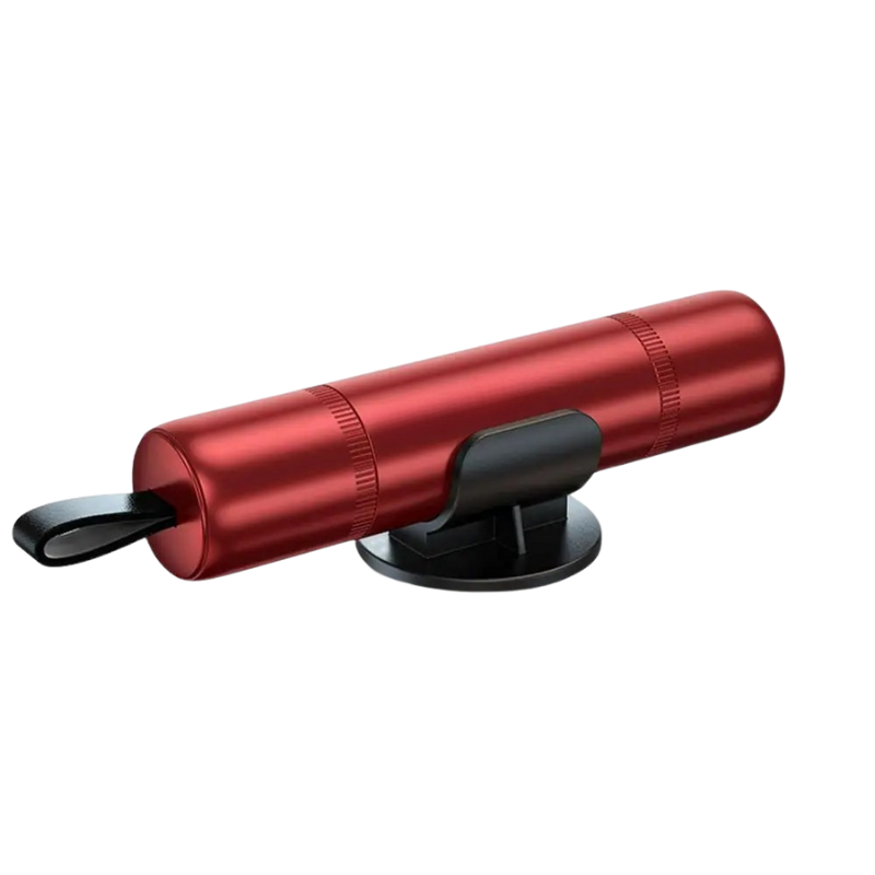 Car Emergency Tool with Window Breaker Hammer and Seat Belt Cutter, Safety Tool for Emergencies, Black and Red, Compact | Sansoti