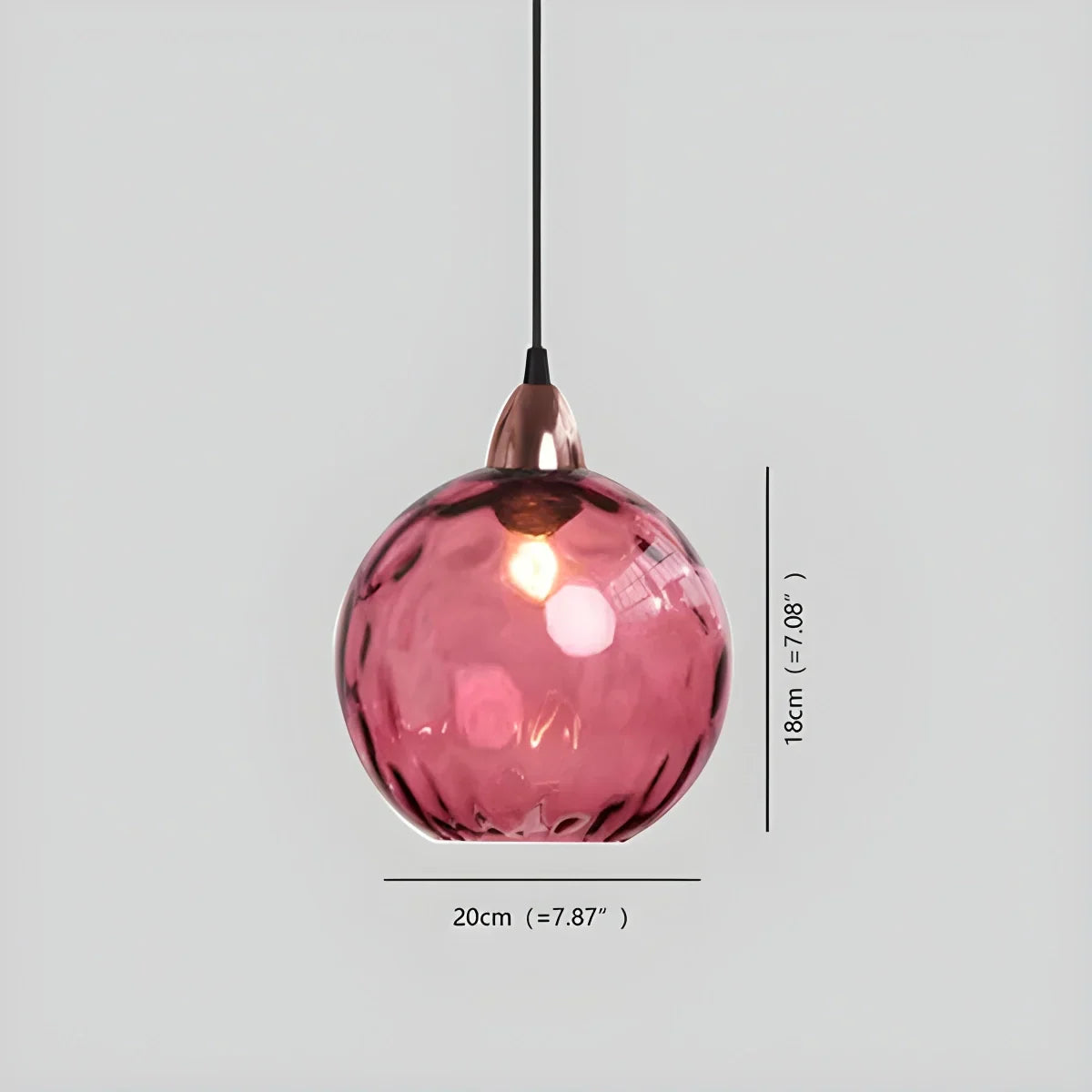 Hanglamp Glas E26 20 cm Grijs Eettafel Woonkamer Slaapkamer Rookglas Bollamp Pendellamp Sfeerverlichting | Sansoti