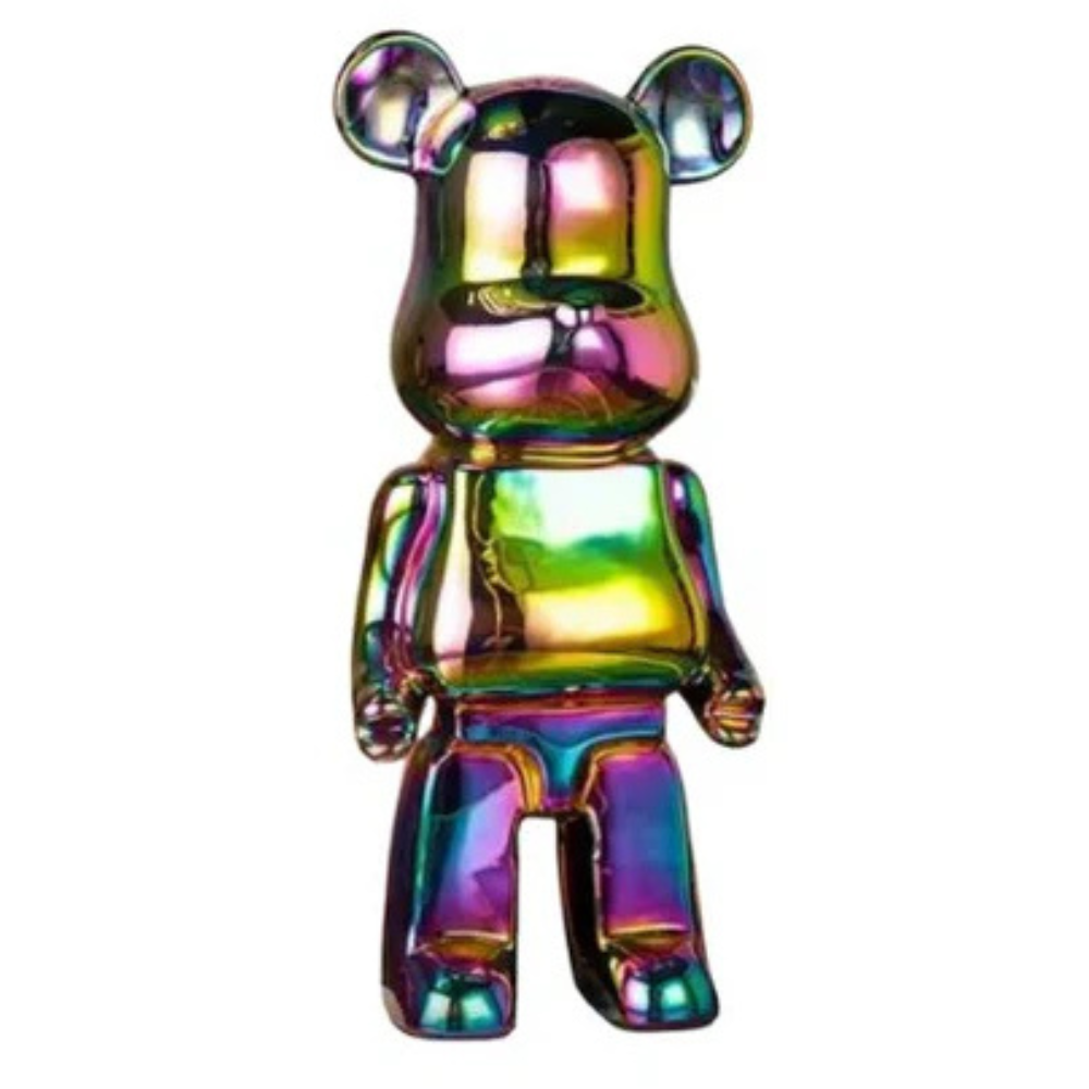 Bärenskulptur aus Kunstharz, 28 cm, modernes abstraktes Wohnaccessoire, dekoratives Objekt für Wohnzimmer und Interieur | Sansoti