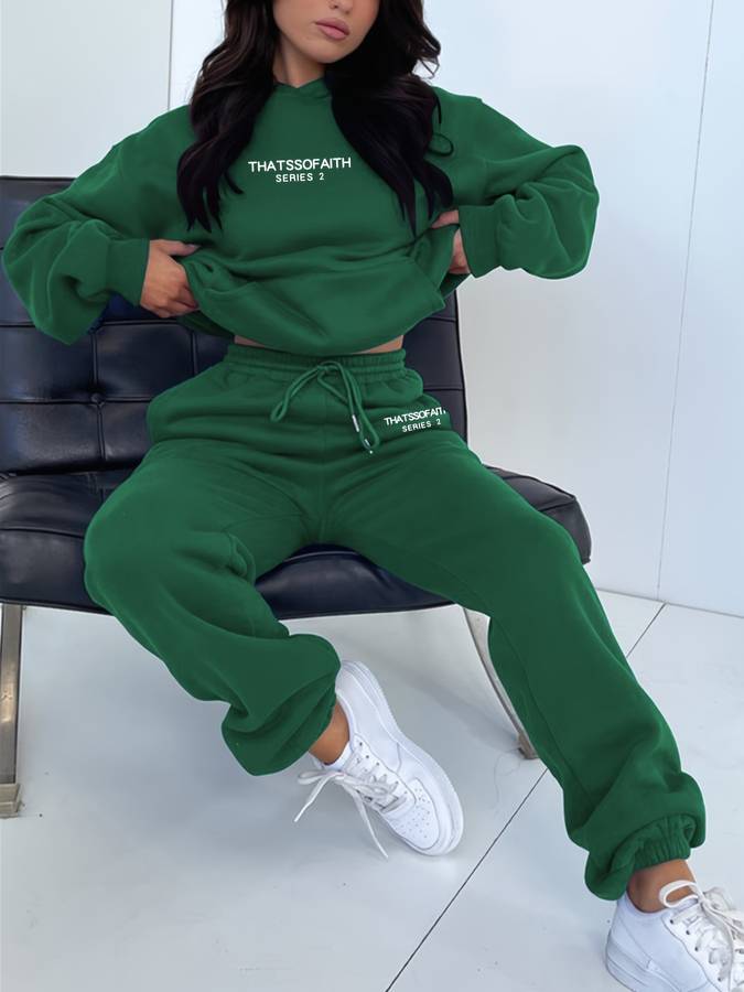Zweiteiliger Homewear-Jogginganzug mit weiter Hose für Damen und Herren - Bequemes Loungewear-Hausanzug-Set | Sansoti
