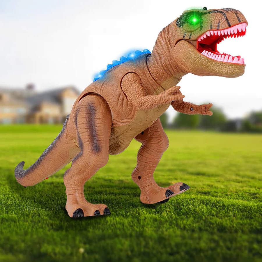 Interactieve Lopende Dinosaurus met Afstandsbediening en LED-Verlichting – Realistische T-Rex voor Kinderen | Sansoti