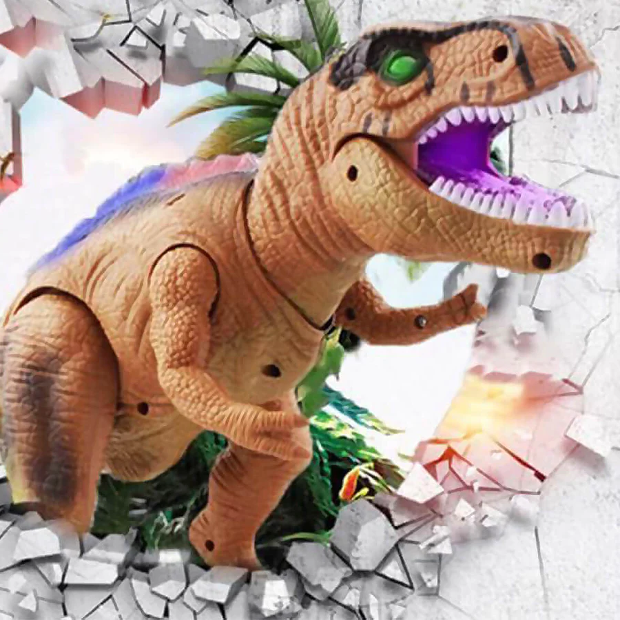 Interactieve Lopende Dinosaurus met Afstandsbediening en LED-Verlichting – Realistische T-Rex voor Kinderen | Sansoti