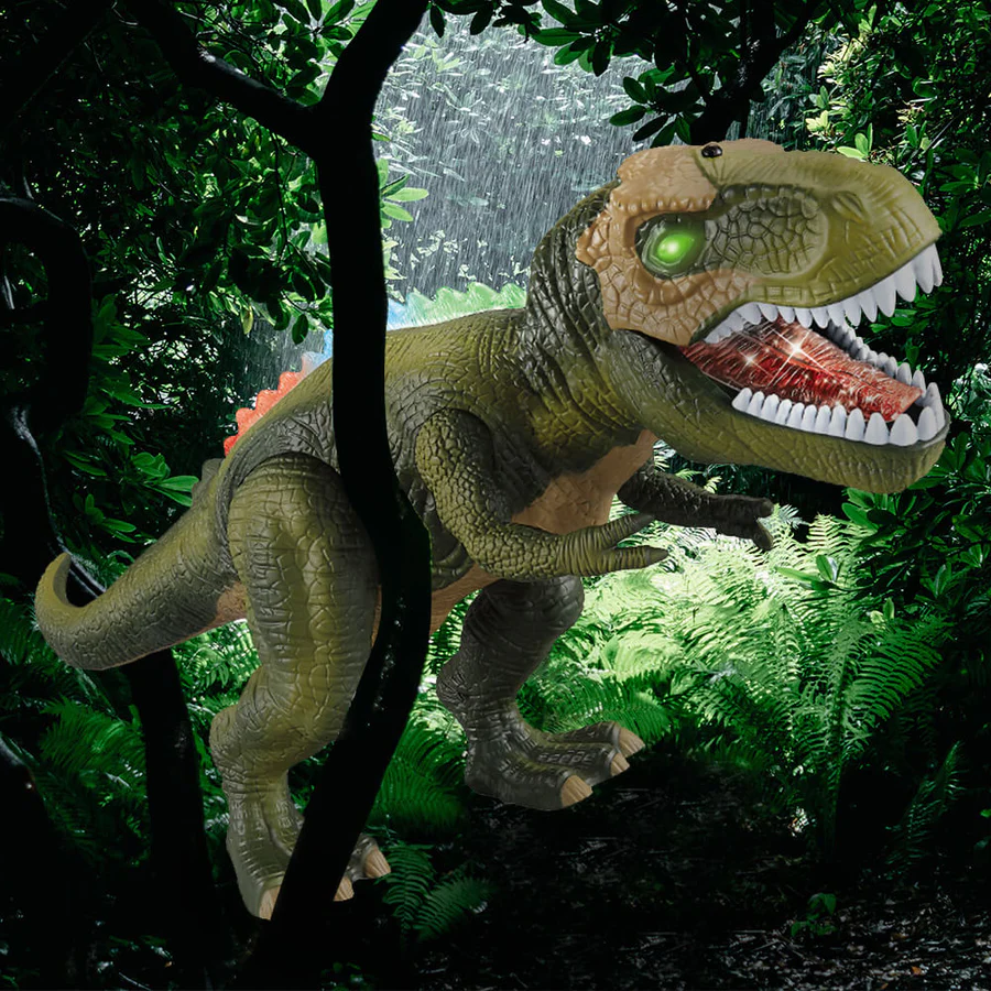 Interactieve Lopende Dinosaurus met Afstandsbediening en LED-Verlichting – Realistische T-Rex voor Kinderen | Sansoti