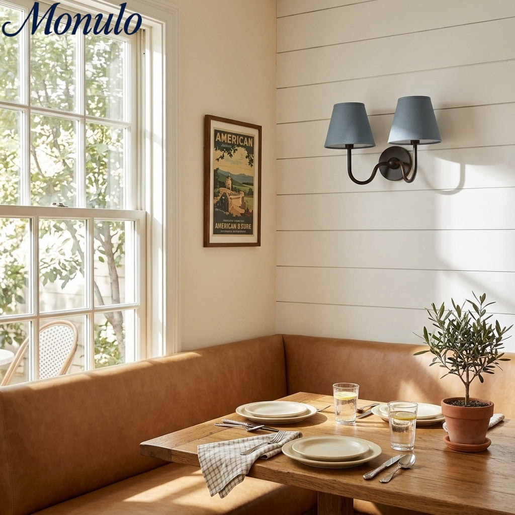 Wandlamp met Geplisseerde Stoffen Kap – Klassieke Verlichting voor Slaapkamer en Woonkamer | Sansoti