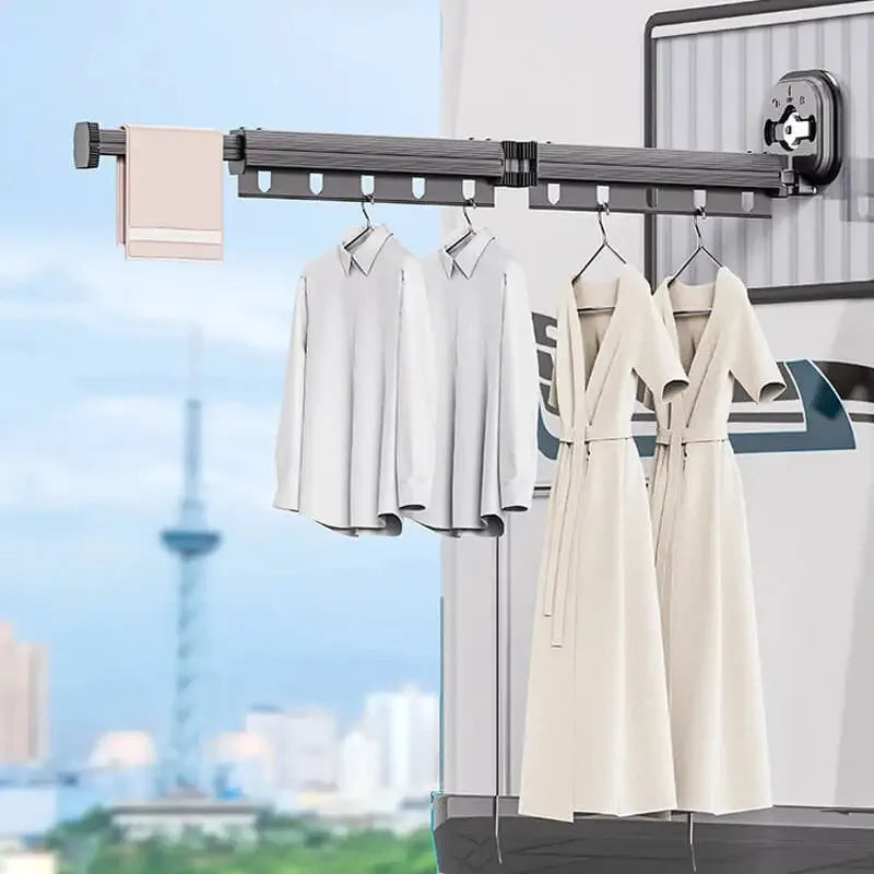 Inklapbaar Wasrek voor Aan de Muur of Deur - Ruimtebesparend Opvouwbaar Droogrek - Compact & Veelzijdig Design voor Kleine Ruimtes | Sansoti