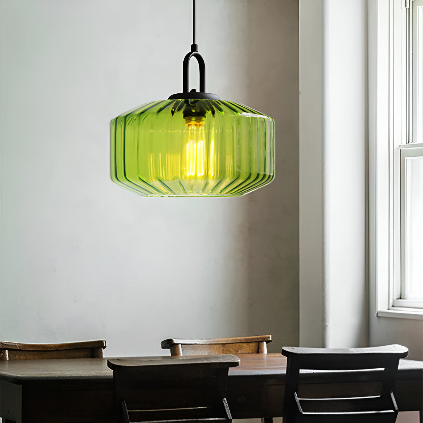 Hängelampe Buntglas Retro Nordic Ø28cm E27 3000K Küche | Restfield