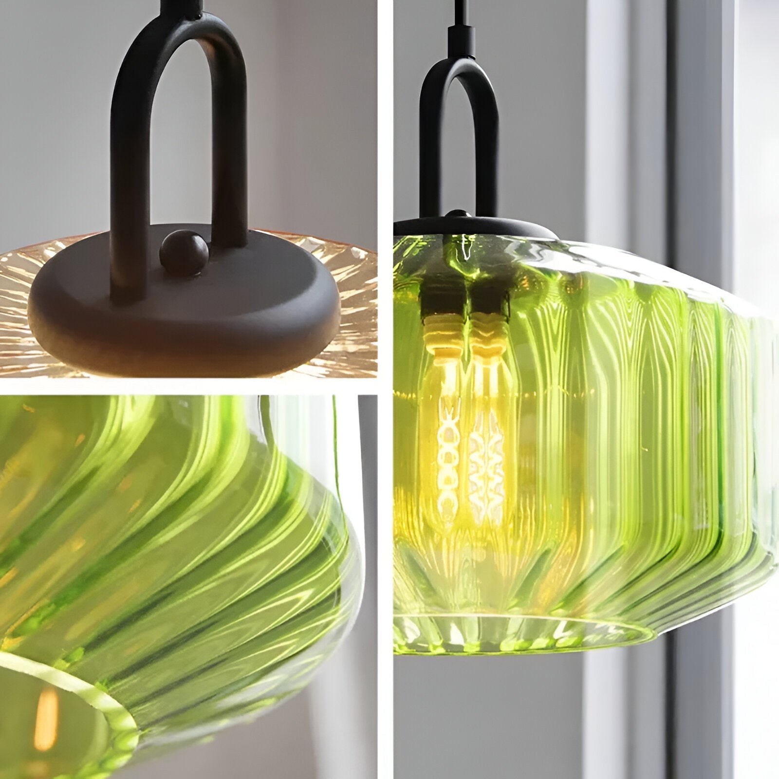 Hängelampe Buntglas Retro Nordic Ø28cm E27 3000K Küche | Restfield