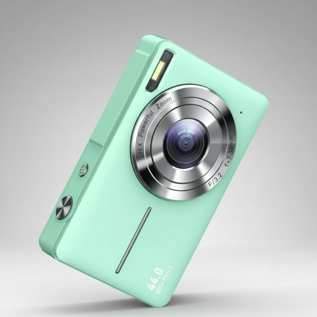 Compacte Digitale Camera Vintage-Stijl 1080p Video Metalen Behuizing voor Fotografie Reizen Vakantie | Sansoti
