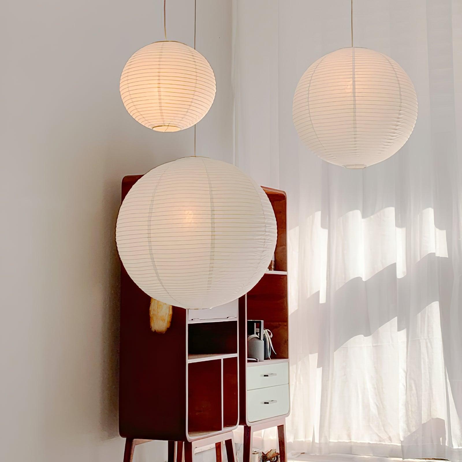 Japanse Mulberry Paper Hanglamp — Handgemaakte Washi Lampenkap Bol Sfeerverlichting | Sansoti