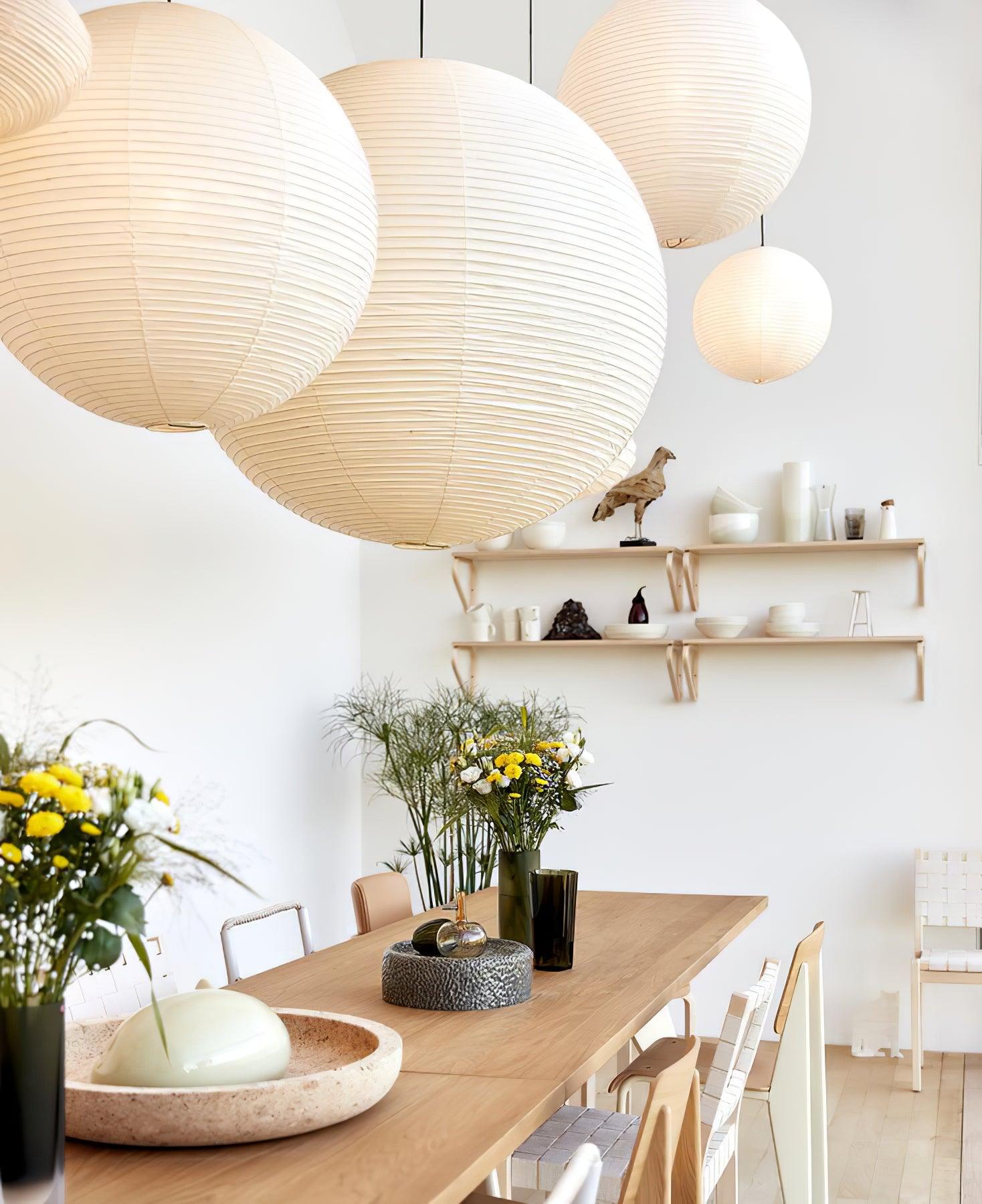 Japanse Mulberry Paper Hanglamp — Handgemaakte Washi Lampenkap Bol Sfeerverlichting | Sansoti