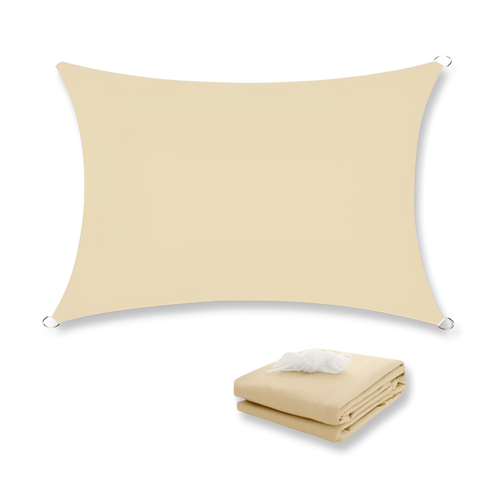 Waterdicht Rechthoekig Schaduwdoek voor Terras, Balkon en Tuin – Polyester UV-Bescherming | Sansoti