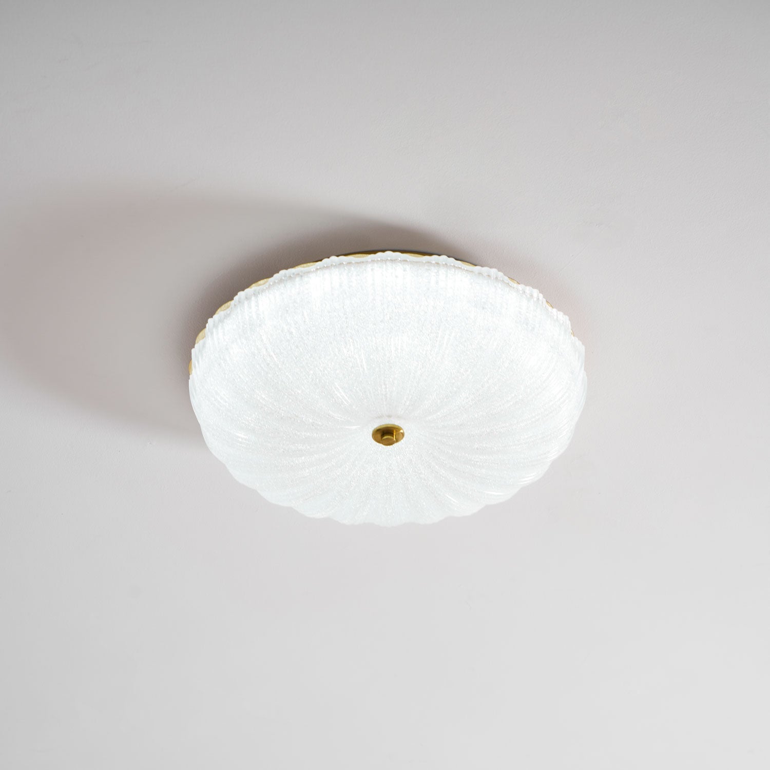 Glazen Plafondlamp met Geribbelde Textuur – Warm Dimbaar Licht voor Slaapkamer en Woonkamer – ø 20 tot 50 cm | Sansoti