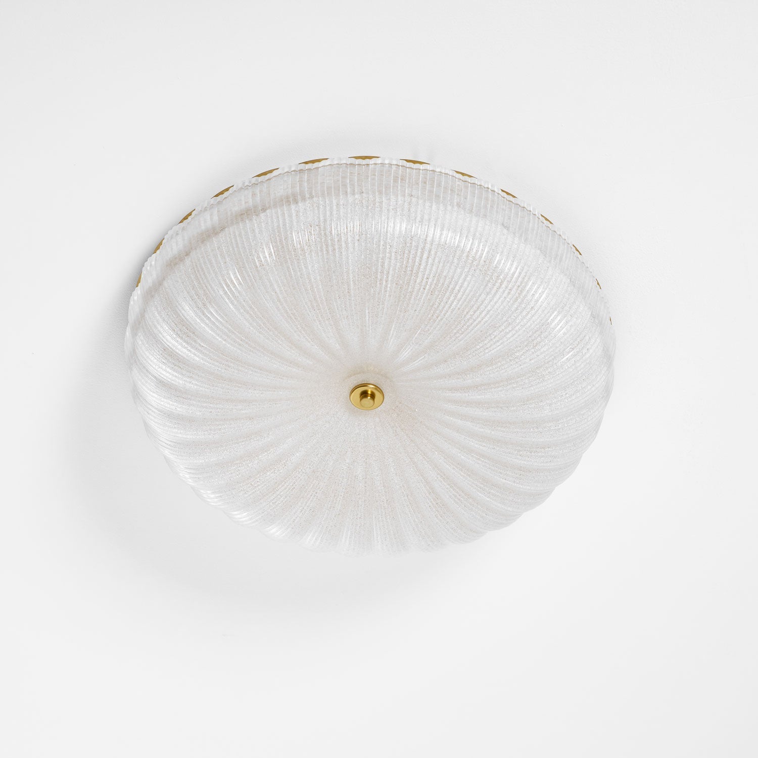 Glazen Plafondlamp met Geribbelde Textuur – Warm Dimbaar Licht voor Slaapkamer en Woonkamer – ø 20 tot 50 cm | Sansoti