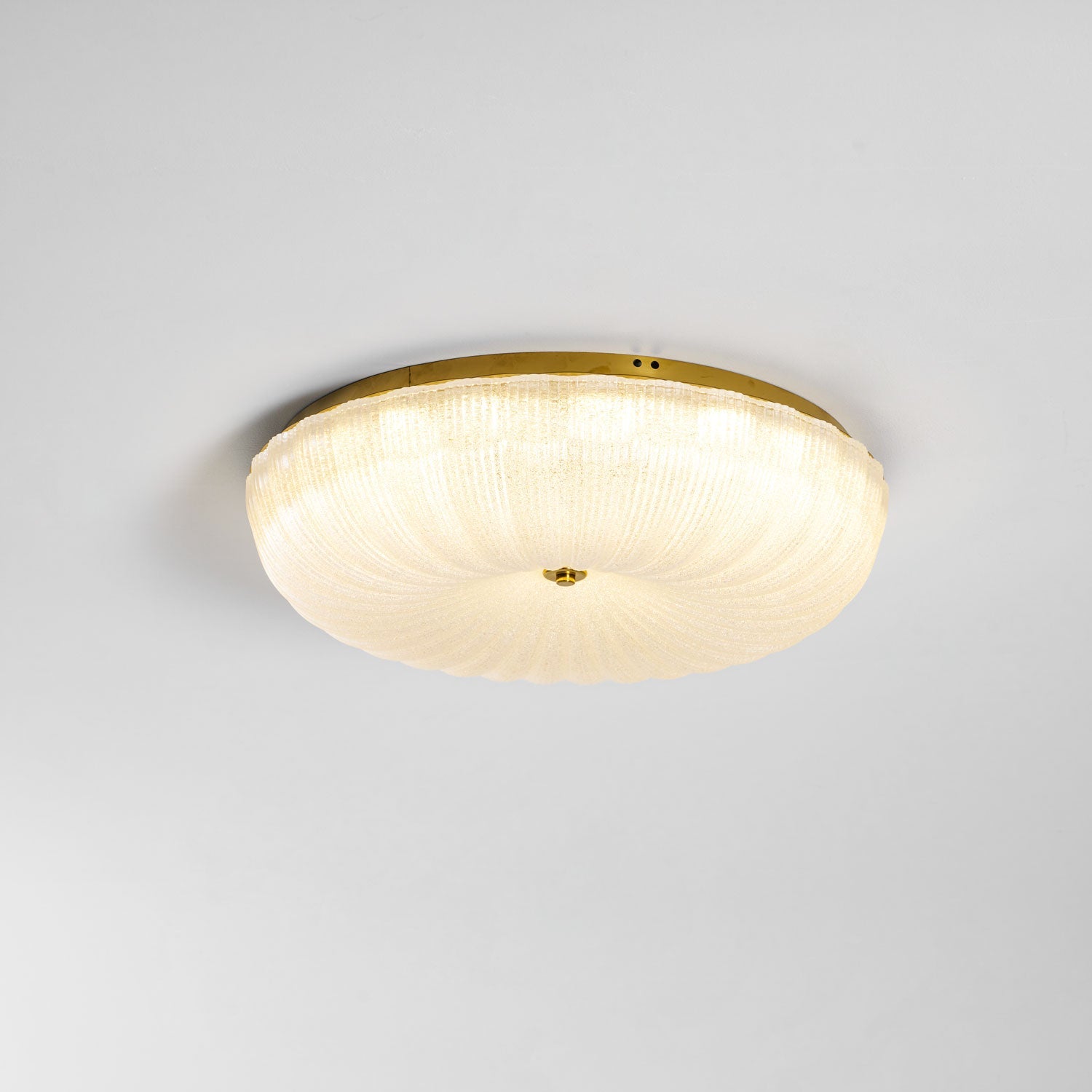 Glazen Plafondlamp met Geribbelde Textuur – Warm Dimbaar Licht voor Slaapkamer en Woonkamer – ø 20 tot 50 cm | Sansoti