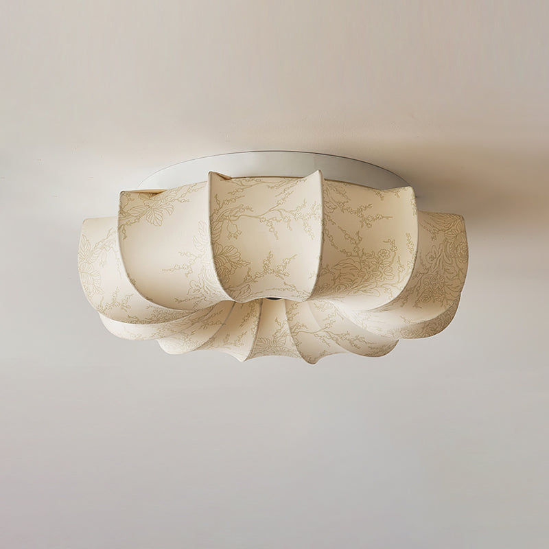 Stoffen Plafondlamp met Bloemenpatroon Natuurlijke Sfeerverlichting Scandinavisch Design Woon- en Slaapkamer Verlichting | Sansoti