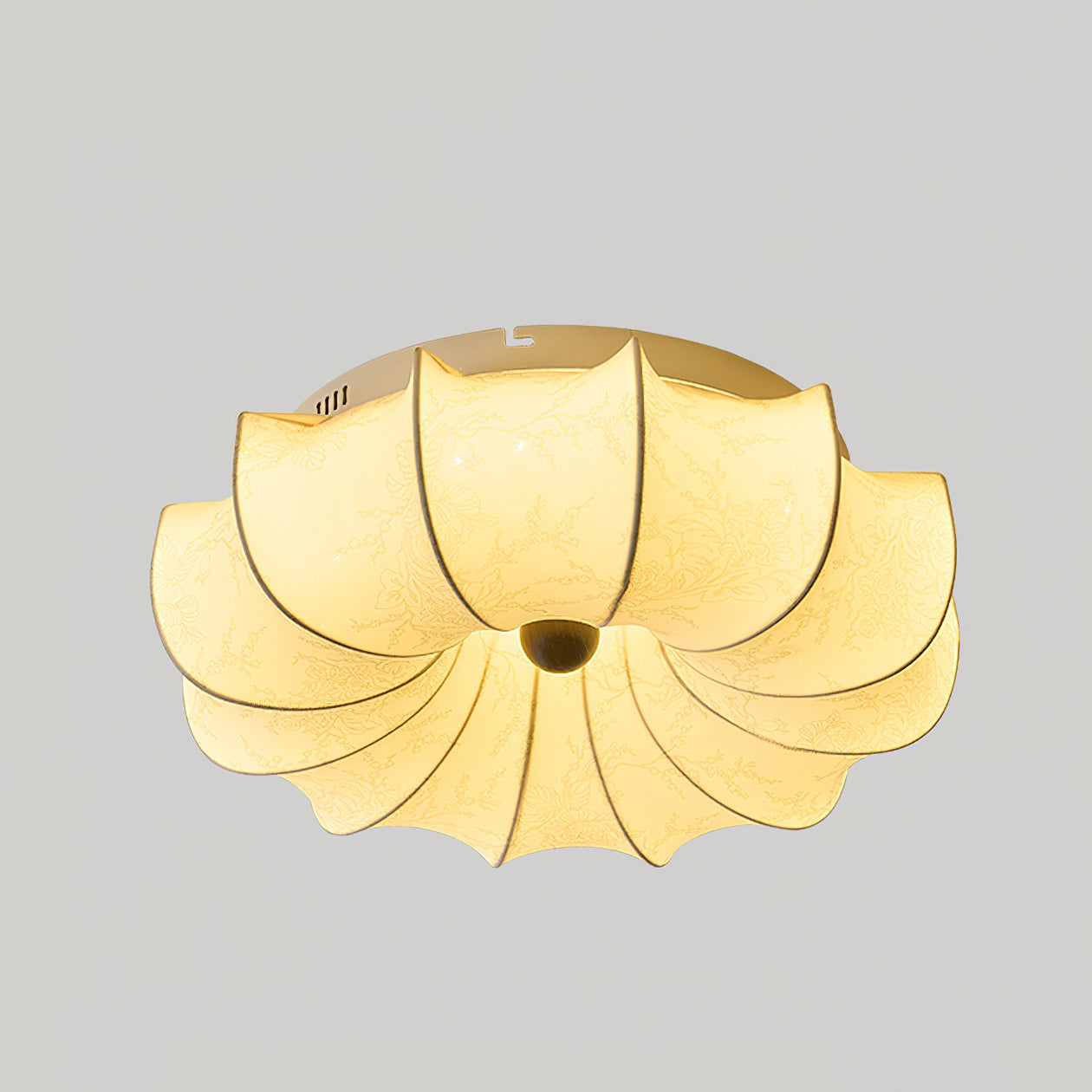 Stoffen Plafondlamp met Bloemenpatroon Natuurlijke Sfeerverlichting Scandinavisch Design Woon- en Slaapkamer Verlichting | Sansoti