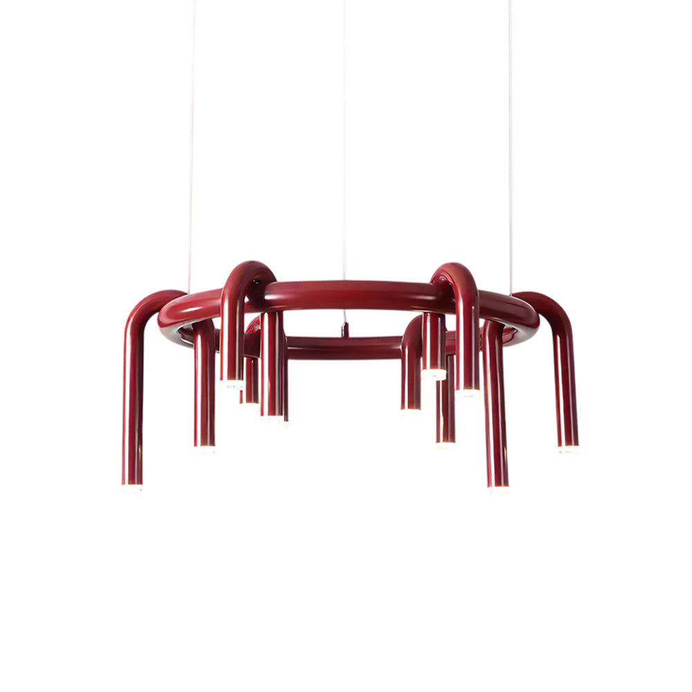 Rosso U-vormige Kroonluchter — Moderne Metalen Hanglamp met LED-Verlichting | Sansoti