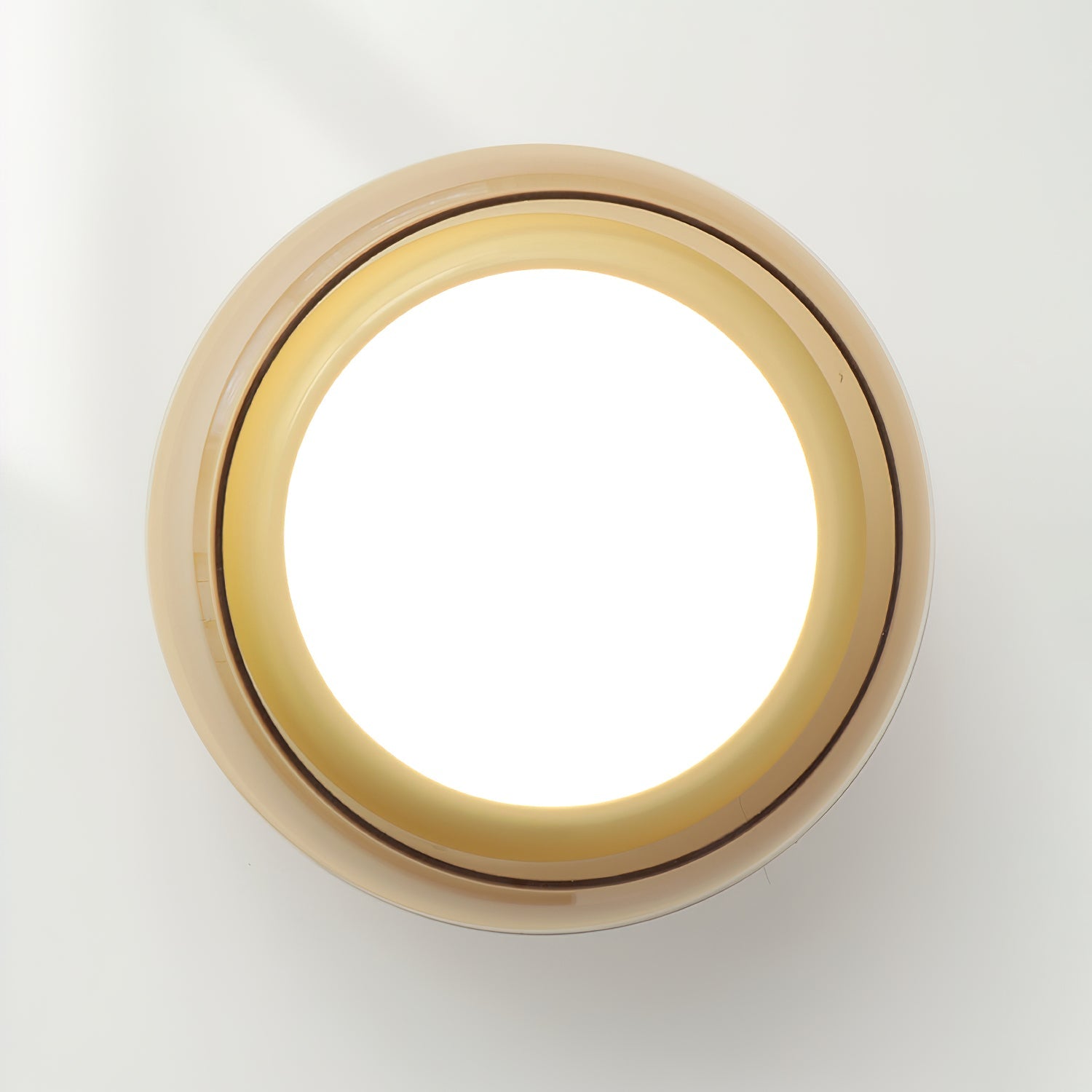 Plafondlamp Cognac Glas Metaal Rood Accent 3 Lichtkleuren LED Woonkamer Slaapkamer Luxe | Sansoti