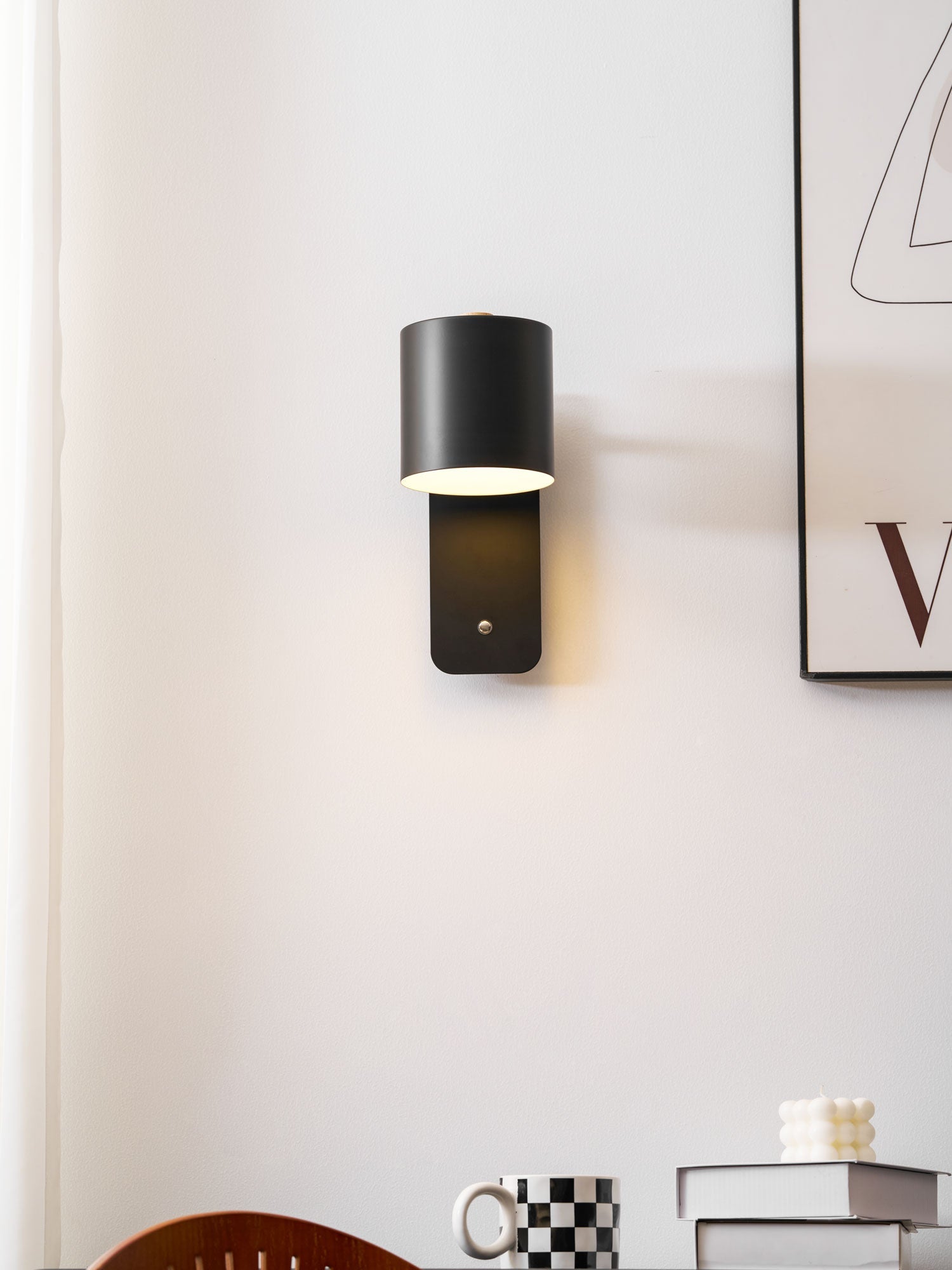 Draaibare Wandlamp Oplaadbaar USB-C 350° Rotatie Dimbaar Touch 4 Kleuren | Sansoti