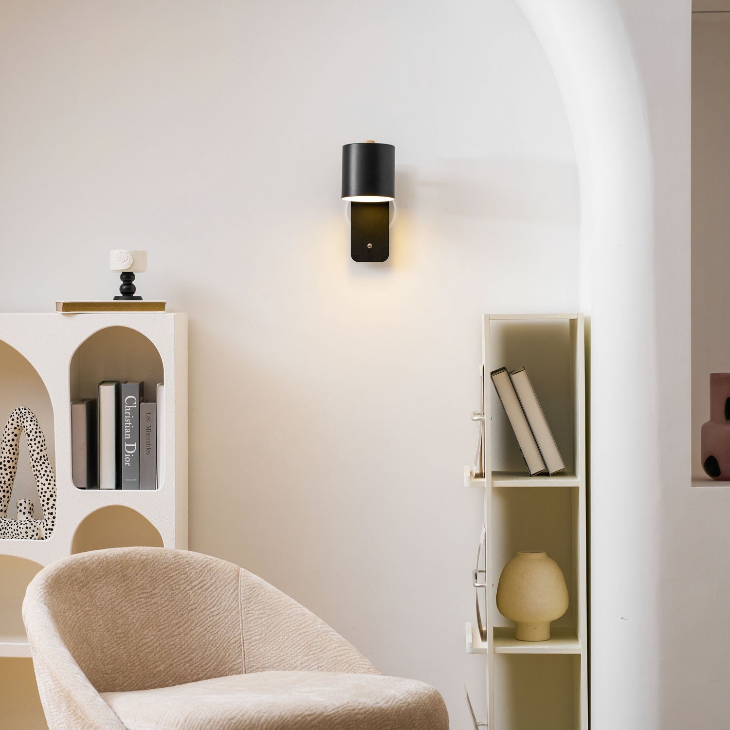 Draaibare Wandlamp Oplaadbaar USB-C 350° Rotatie Dimbaar Touch 4 Kleuren | Sansoti