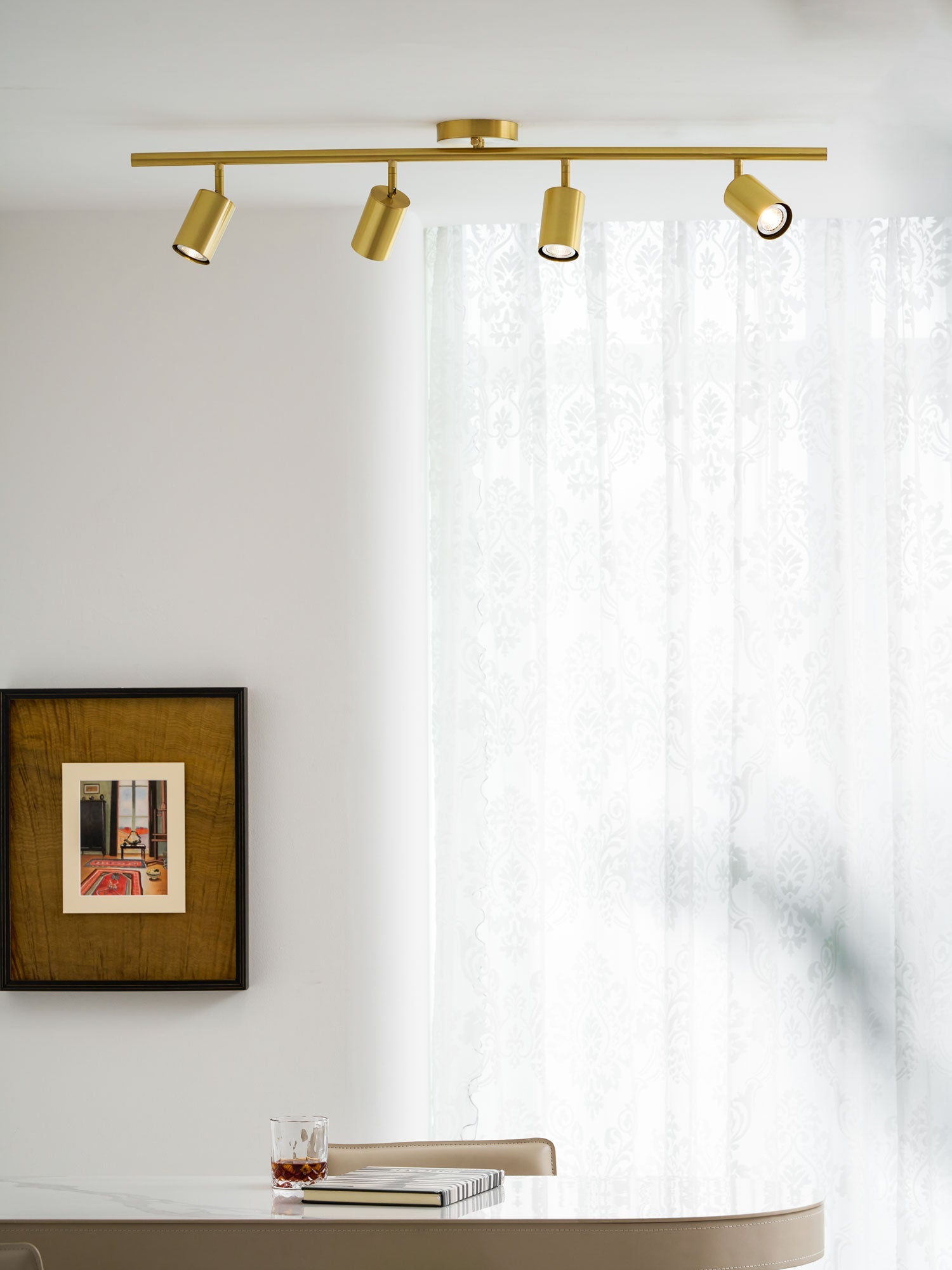Verstelbare Wandlamp met Messing of Zwart Afwerking – 2 tot 4 Lichtpunten | Sansoti